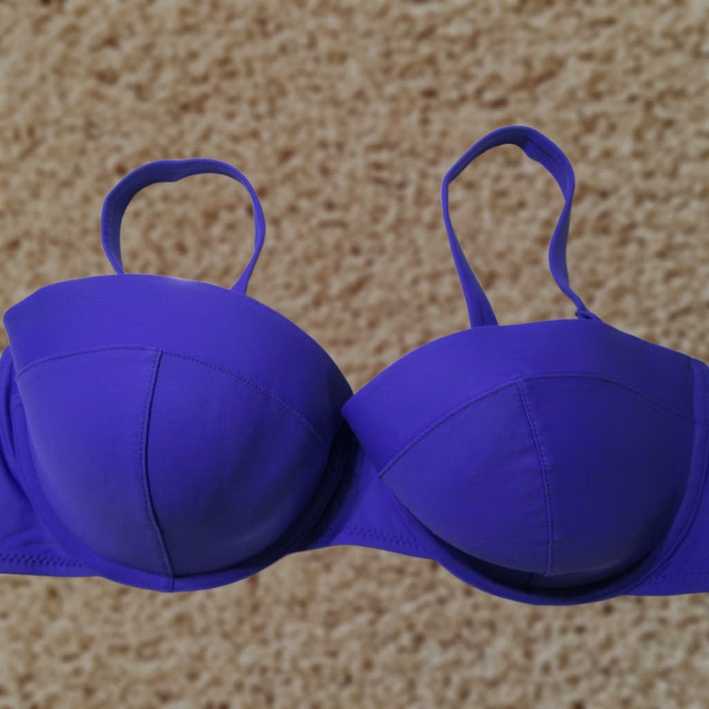 Old Navy Old Navy Womens XL Bikini Top Royal Blue Underwired Lined Adjustable Straps Size XL / US 12-14 / IT 48-50 - 1 Thumbnail