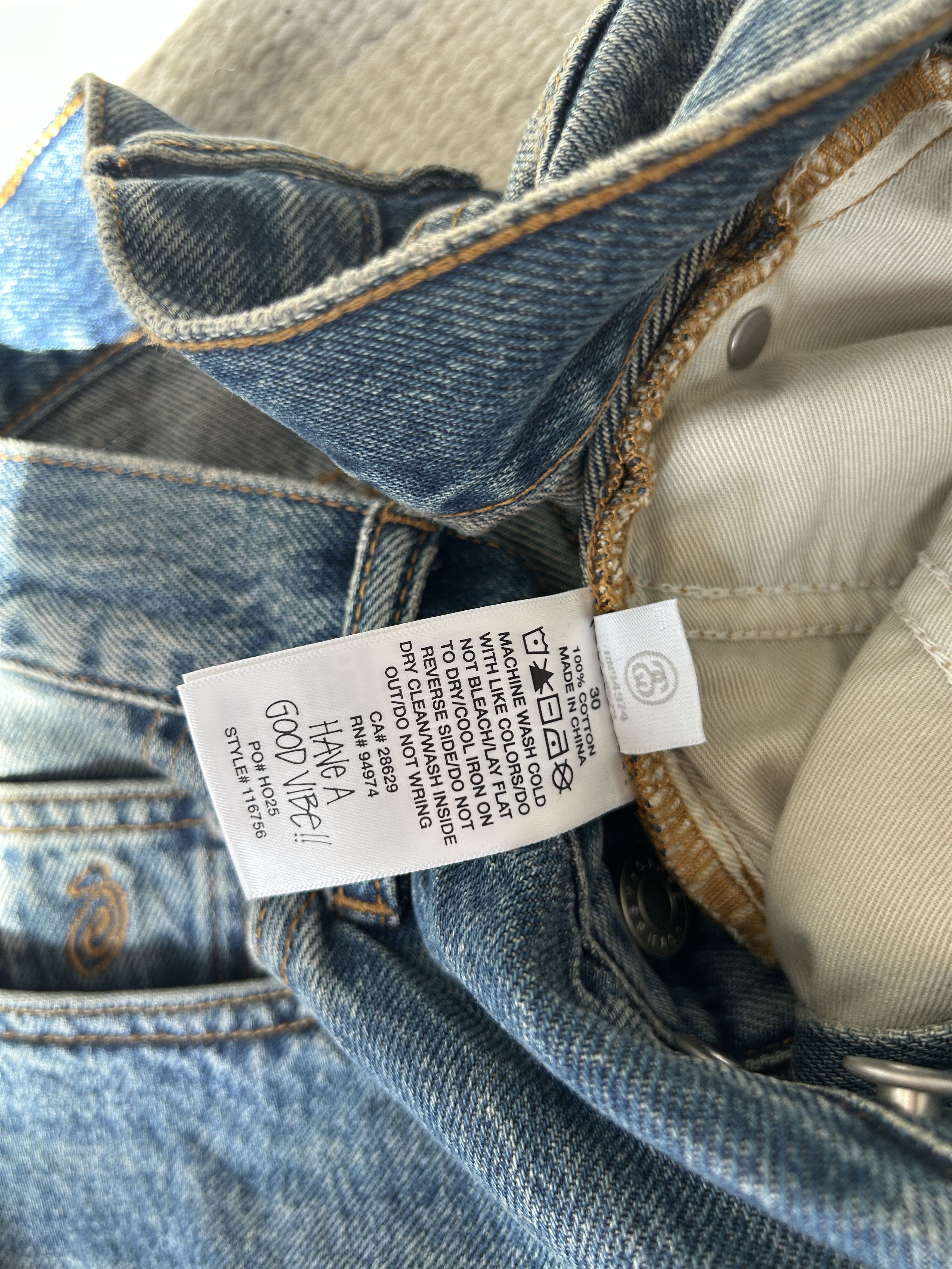 Stussy Stussy new classic jean denim - vintage mid wash Size US 30 / EU 46 - 9 Thumbnail