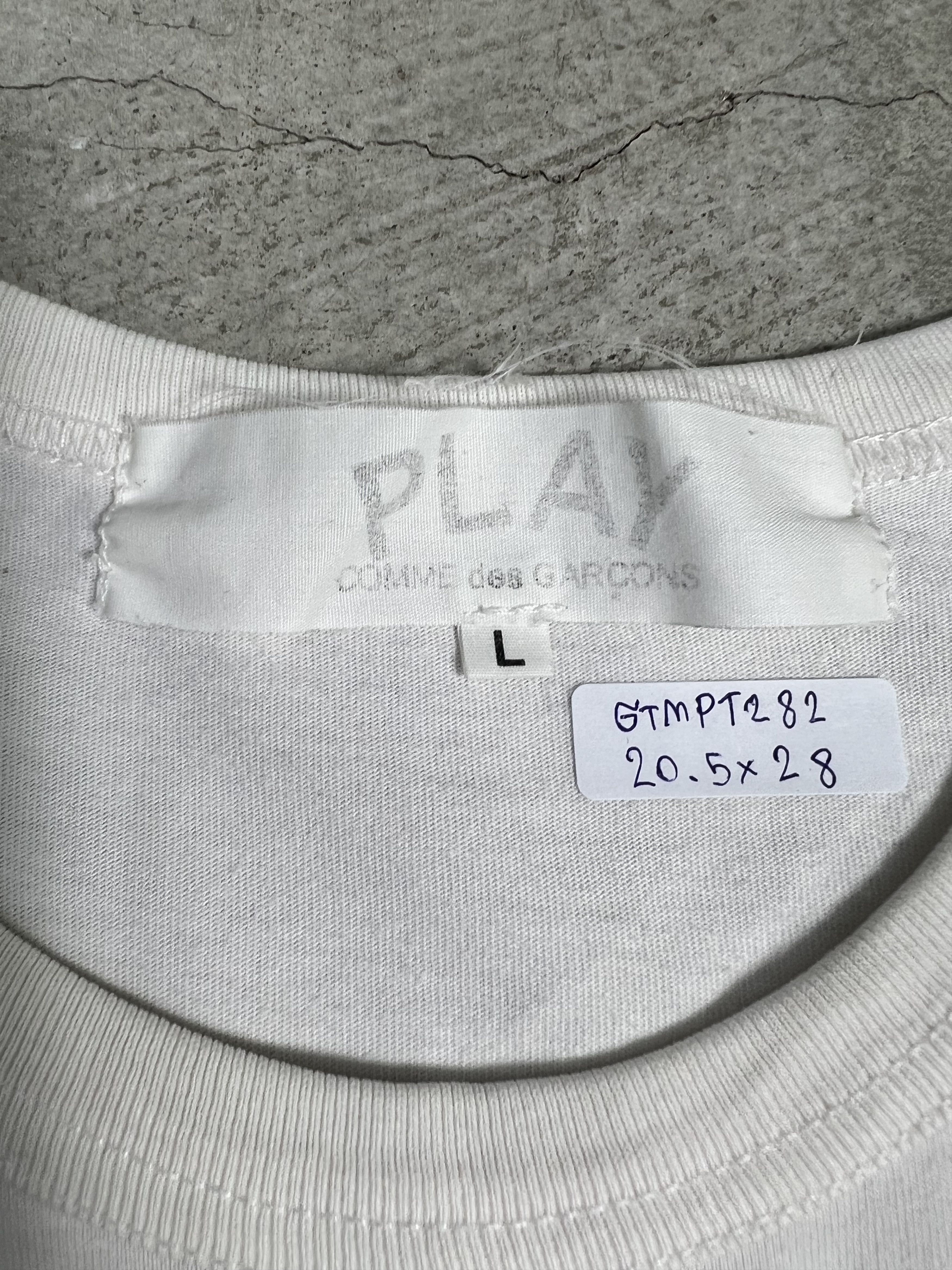 Comme des Garcons × Comme des Garcons PLAY × Japanese Brand Vintage PLAY COMME des GARÇONS Box Logo Tee (L) GTMPT282 Size US L / EU 52-54 / 3 - 3 Thumbnail