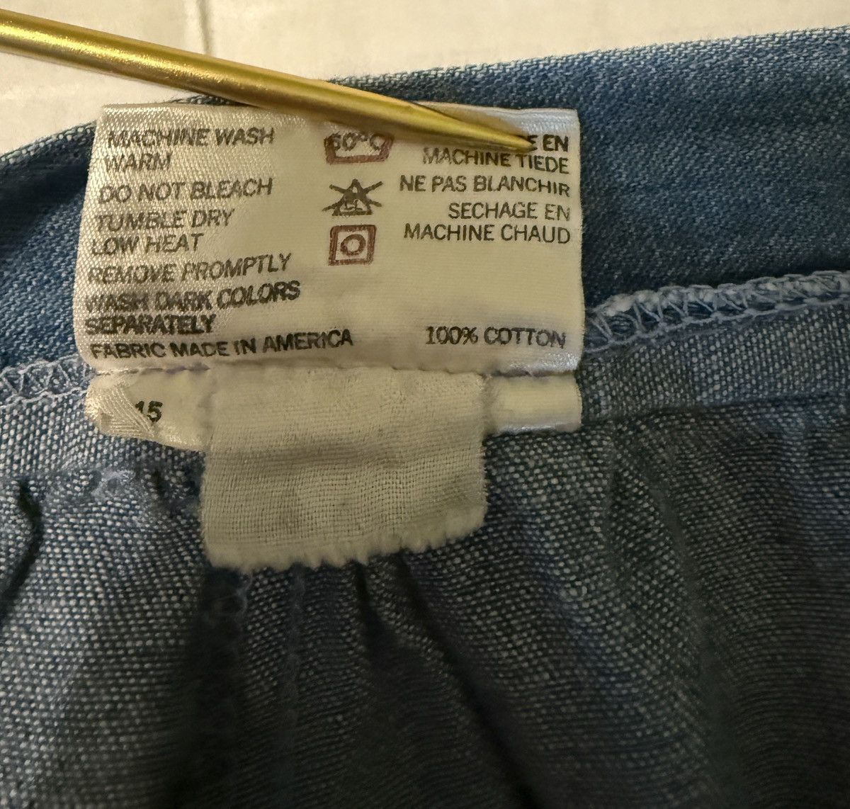 Other Jean Saint Germain Paris Vtg Chambray Pleated Denim Skirt Size 24" / US 00 / IT 34 - 3 Thumbnail