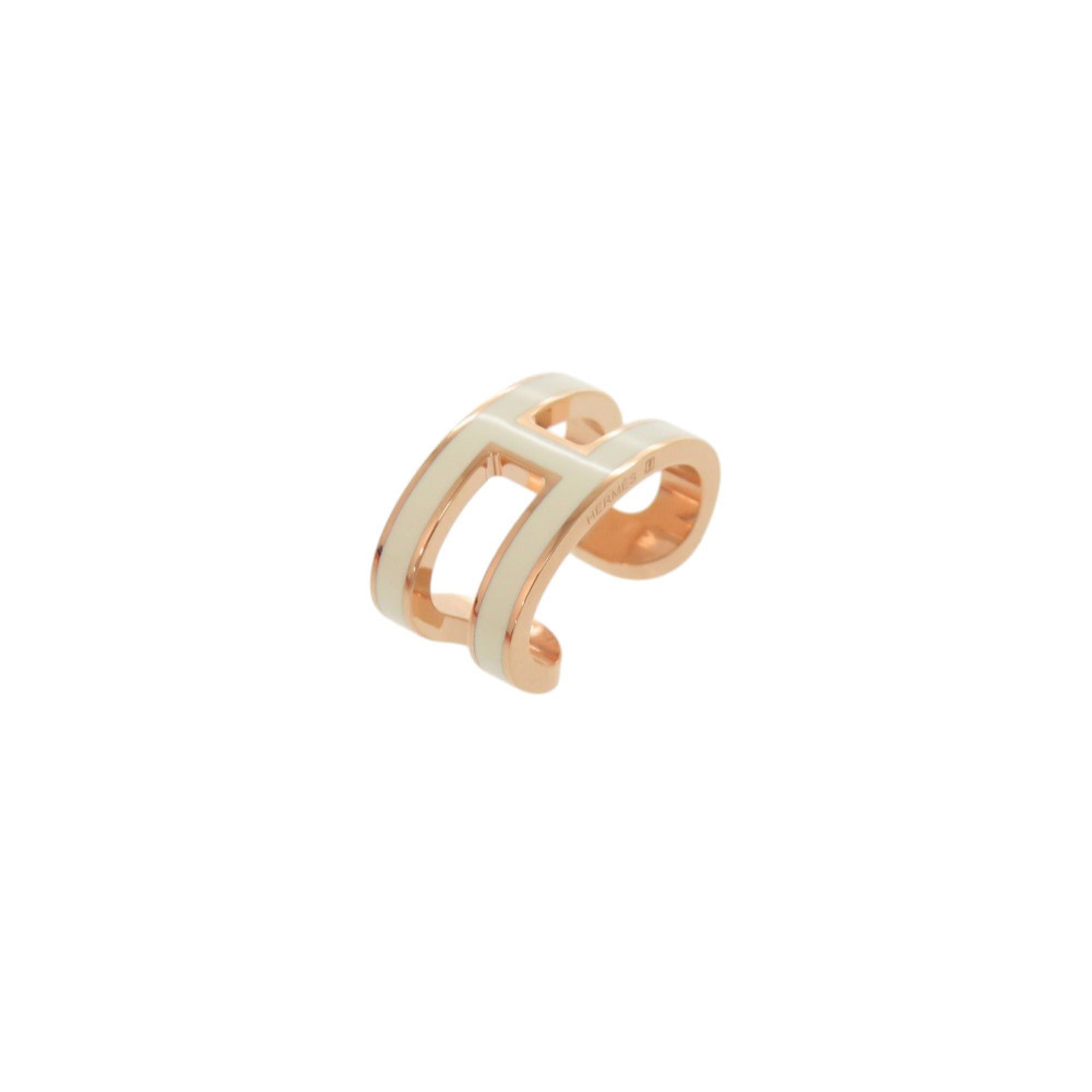 Hermes Hermes Pop H White Rose Gold Hardware Ear Cuff Accessory 0474 HERMES Size ONE SIZE - 1 Thumbnail