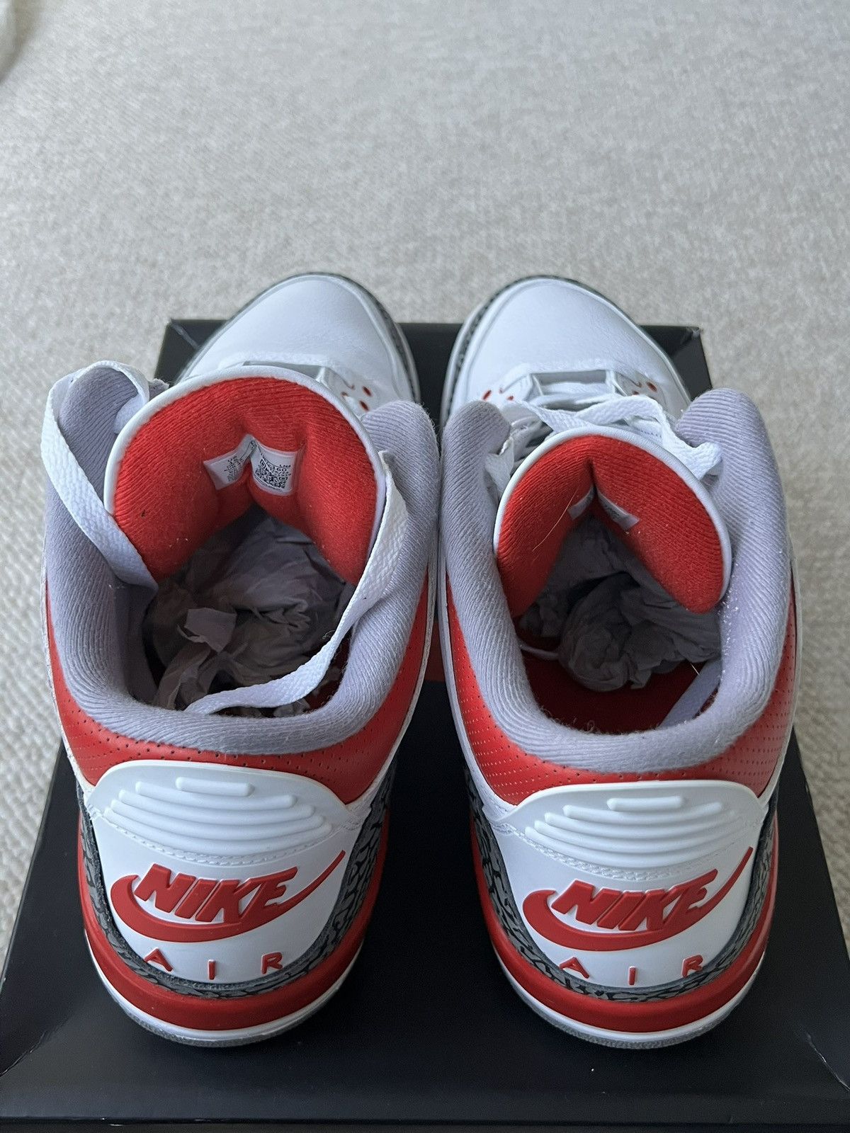 Nike Air Jordan 3 Retro OG Fire Red 2022 White Size US 15 / EU 48 - 9 Thumbnail