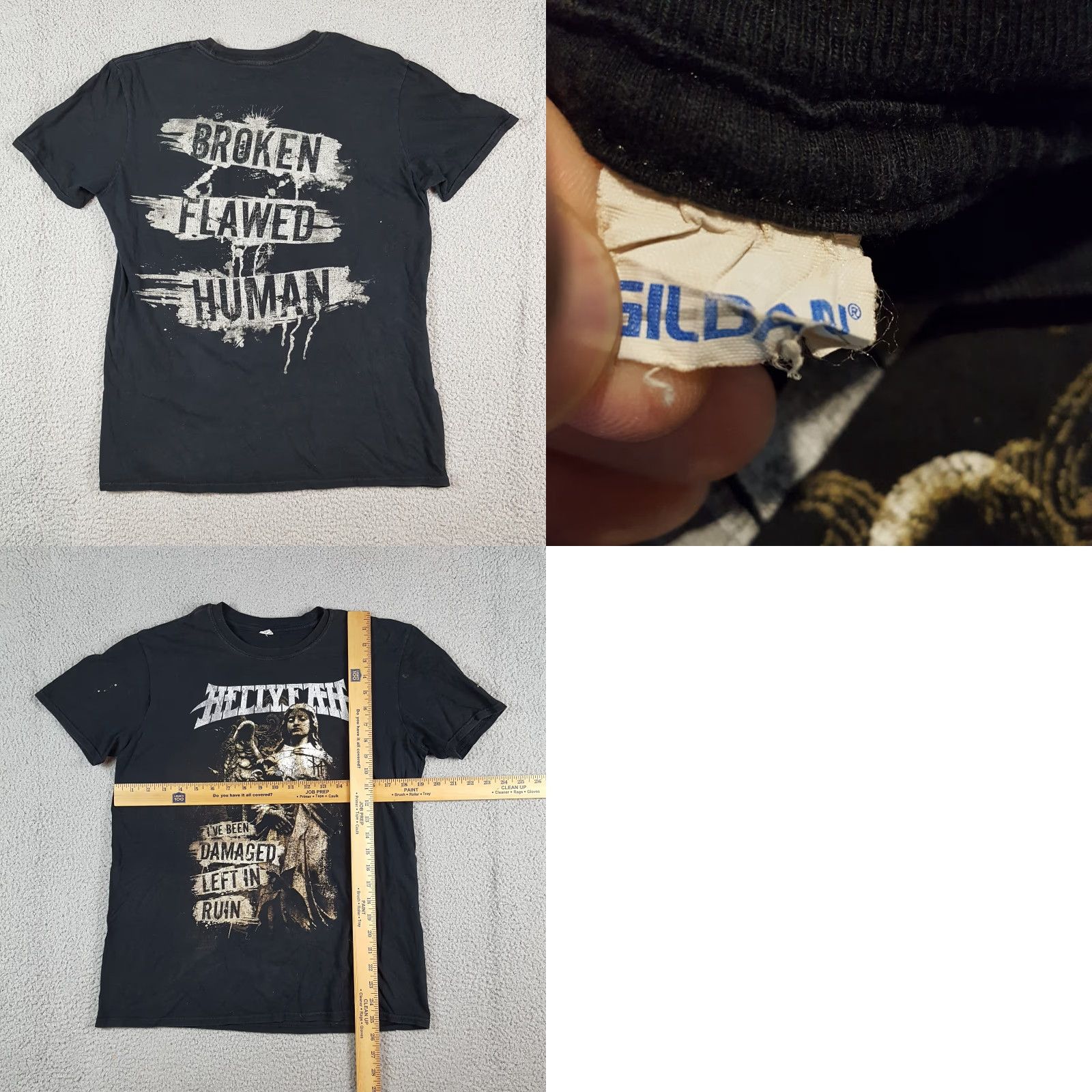 Gildan VINTAGE Hellyeah Metal Band T-Shirt Men’s Size S Black 90s 00s Rock Retro Y2K Guitar Logo Embroidered Campaign Tour Concert Gildan Small Shirt Size US S / EU 44-46 / 1 - 8 Thumbnail