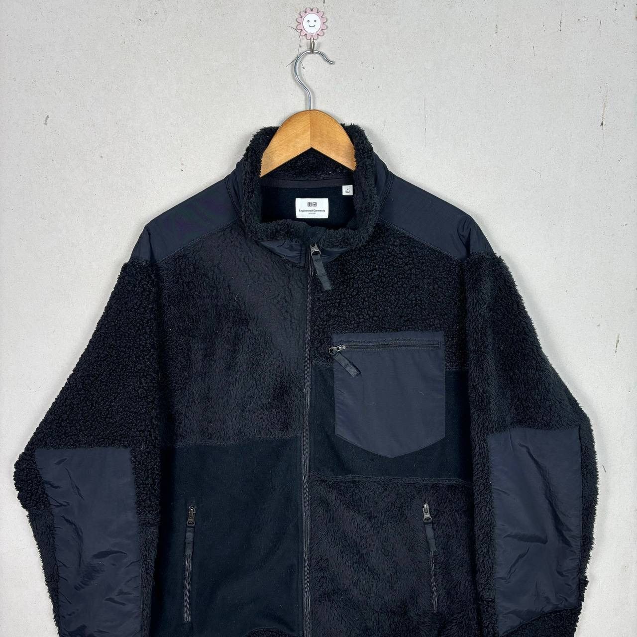 Engineered Garments × Uniqlo Engineered Garments x Uniqlo Black Plie Fleece Boa Jacket Size US L / EU 52-54 / 3 - 3 Thumbnail