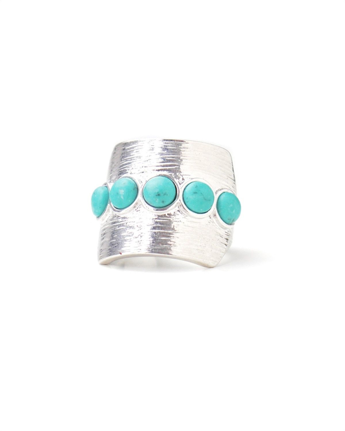 Vintage LIA SOPHIA PUDDLE JUMPER TURQUOISE SILVER-TONE RING Size ONE SIZE - 2 Thumbnail