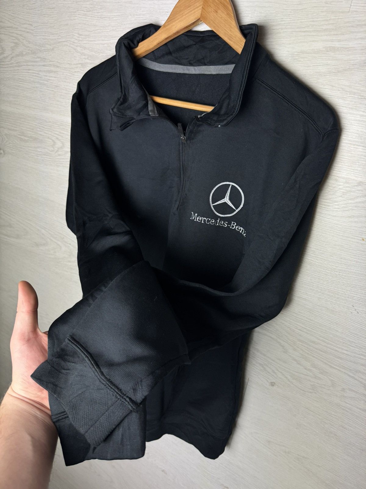 Vintage Mercedes-Benz Black Sweatshirt 90s Y2K Vintage Size US M / EU 48-50 / 2 - 7 Thumbnail