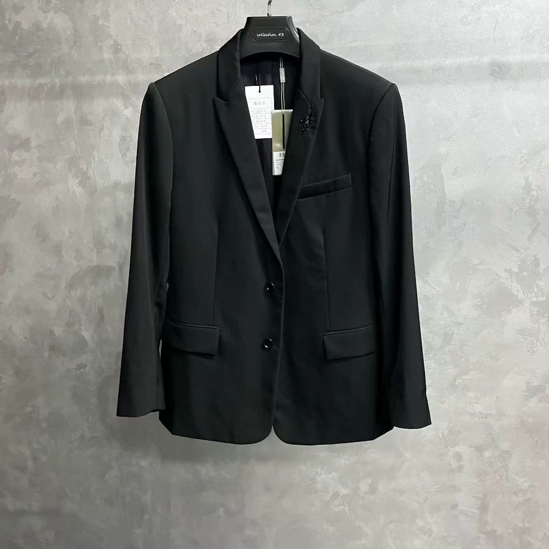 dior black formal jacket size 48