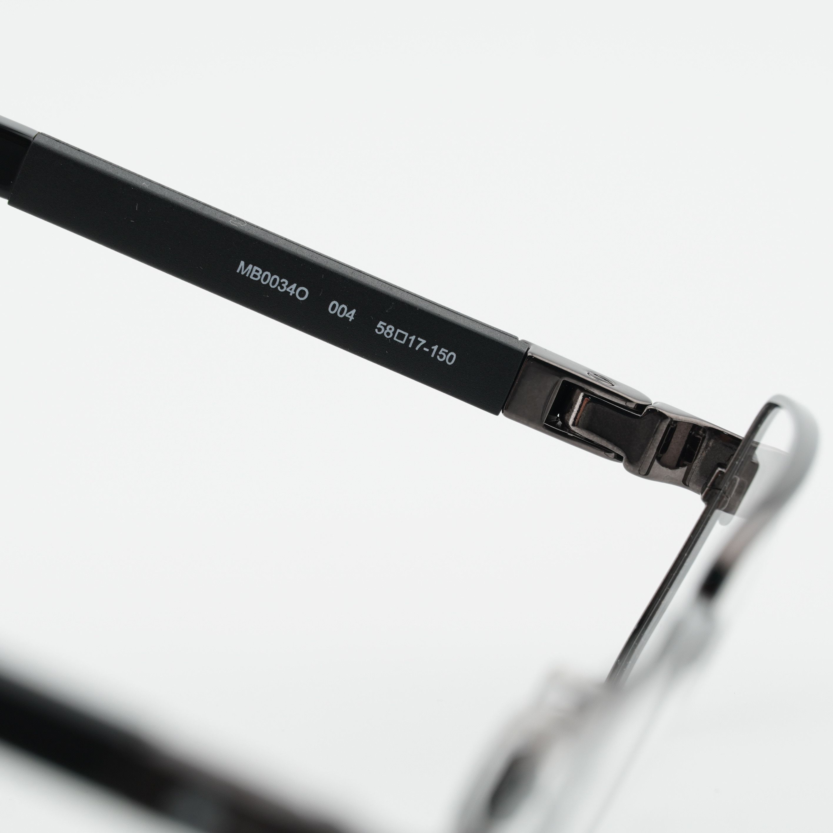 Montblanc Montblanc MB0034O 004 Eyeglasses Ruthenium 58mm Rectangle Size ONE SIZE - 8 Thumbnail
