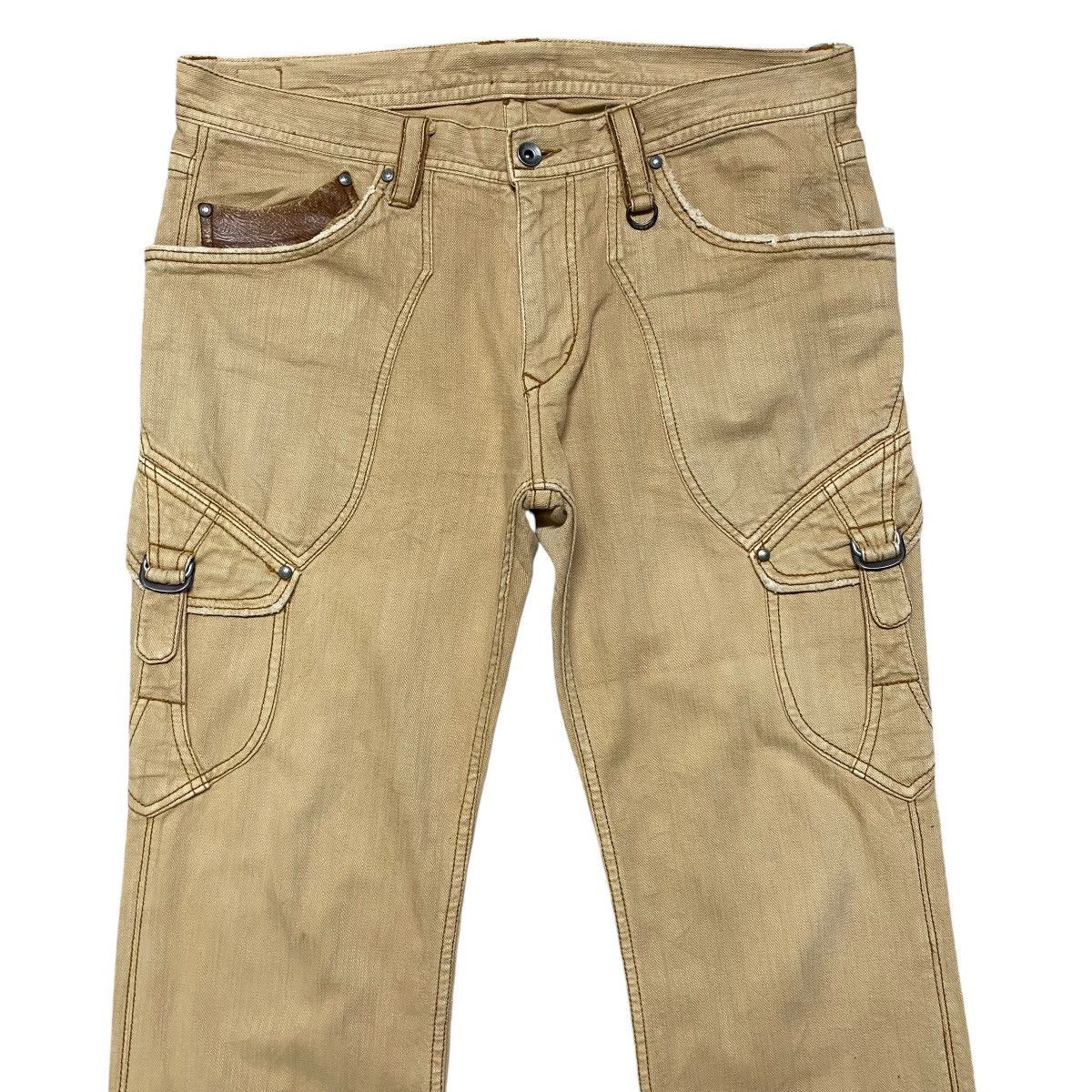 Nicole Club Y2K NCFM Denim Cargo Flare Pants Size US 34 / EU 50 - 4 Thumbnail