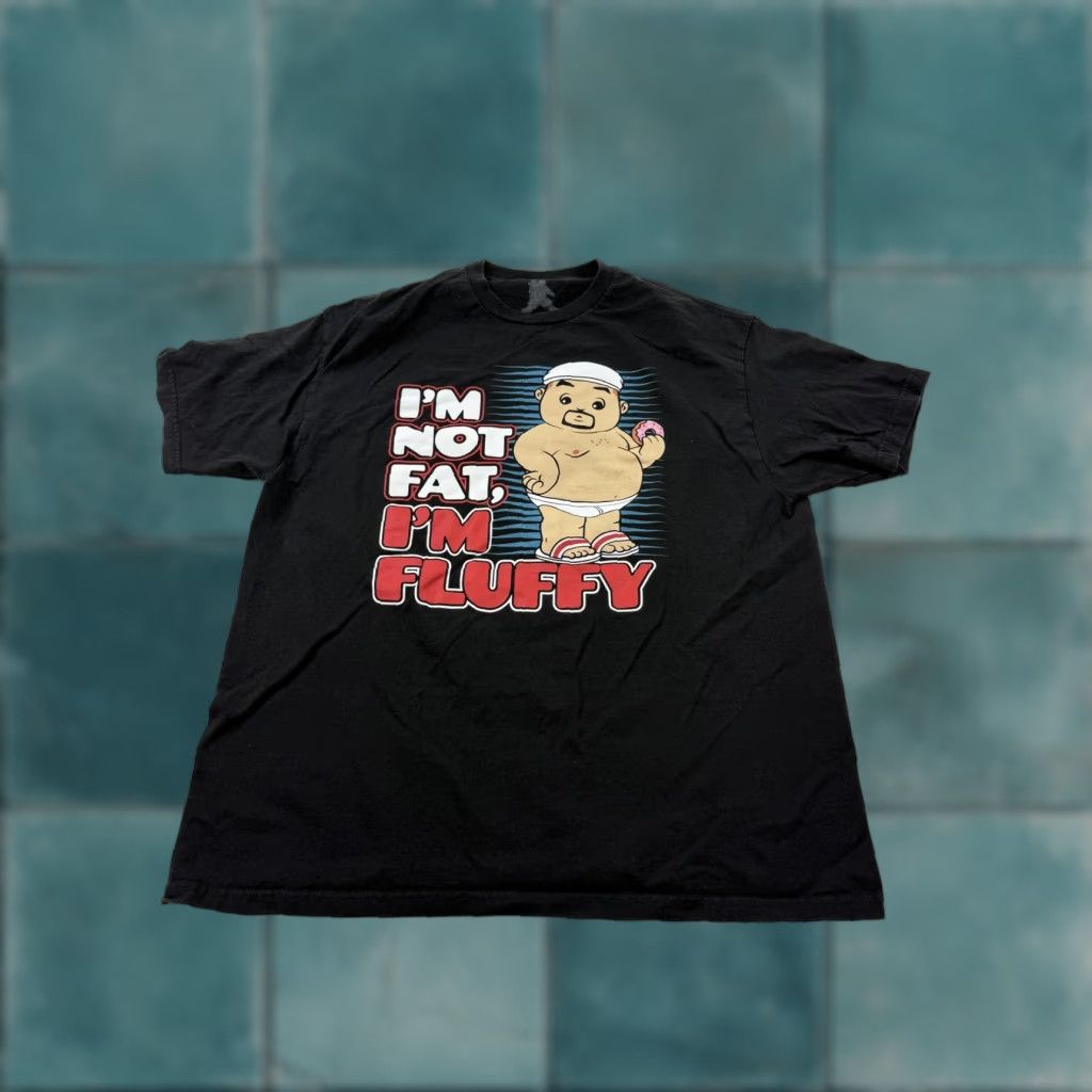 Vintage Gabriel Iglesias Shirt Mens XL Black I'm Not Fat I'm Fluffy Graphic Tee Funny Size US XL / EU 56 / 4 - 1 Thumbnail