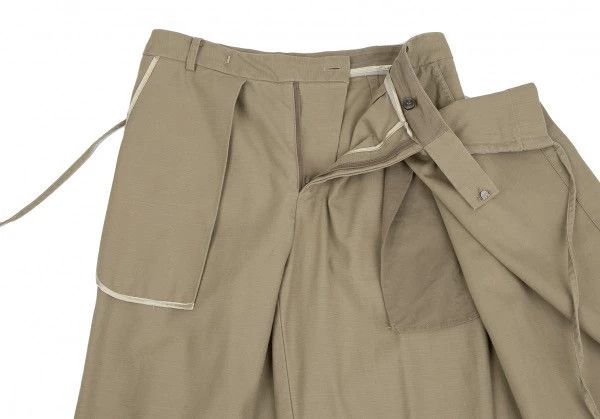 Yohji Yamamoto Yohji YamamotoKhaki Retro Fake Two-Piece Design Pants 2503- Size US 28 / EU 44 - 7 Thumbnail