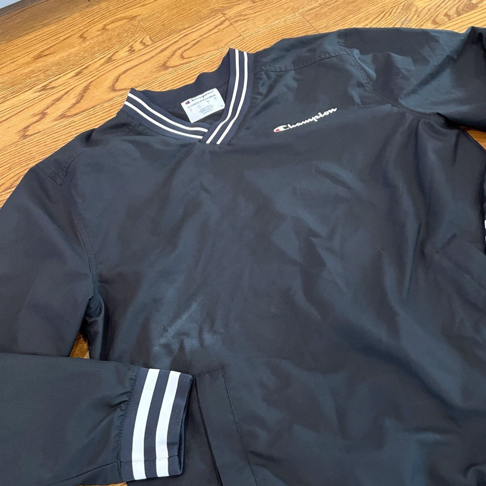 Champion Champion Jacket Mens Medium Black Scout Stadium Wind Water Resistant Baseball Size US M / EU 48-50 / 2 - 5 Thumbnail