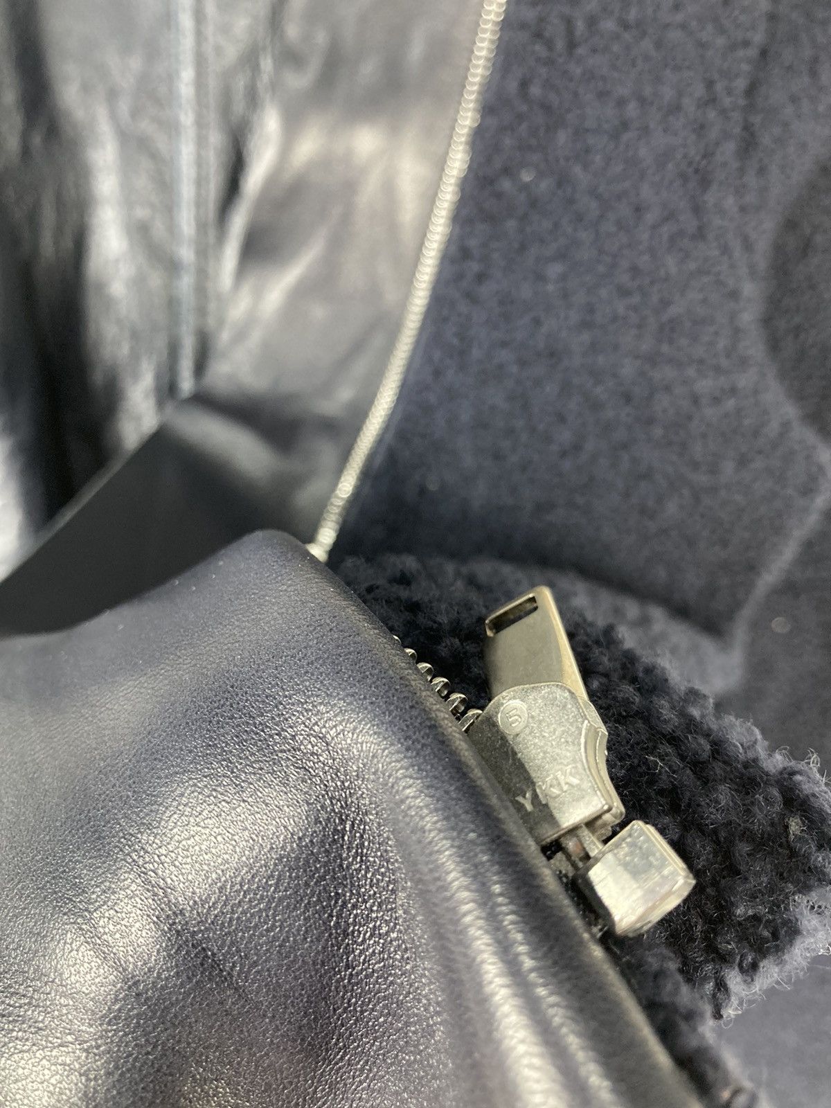 Celine Authentic Celine Modele Depose Biker Lambskin Fleece Jacket Size S / US 4 / IT 40 - 9 Thumbnail