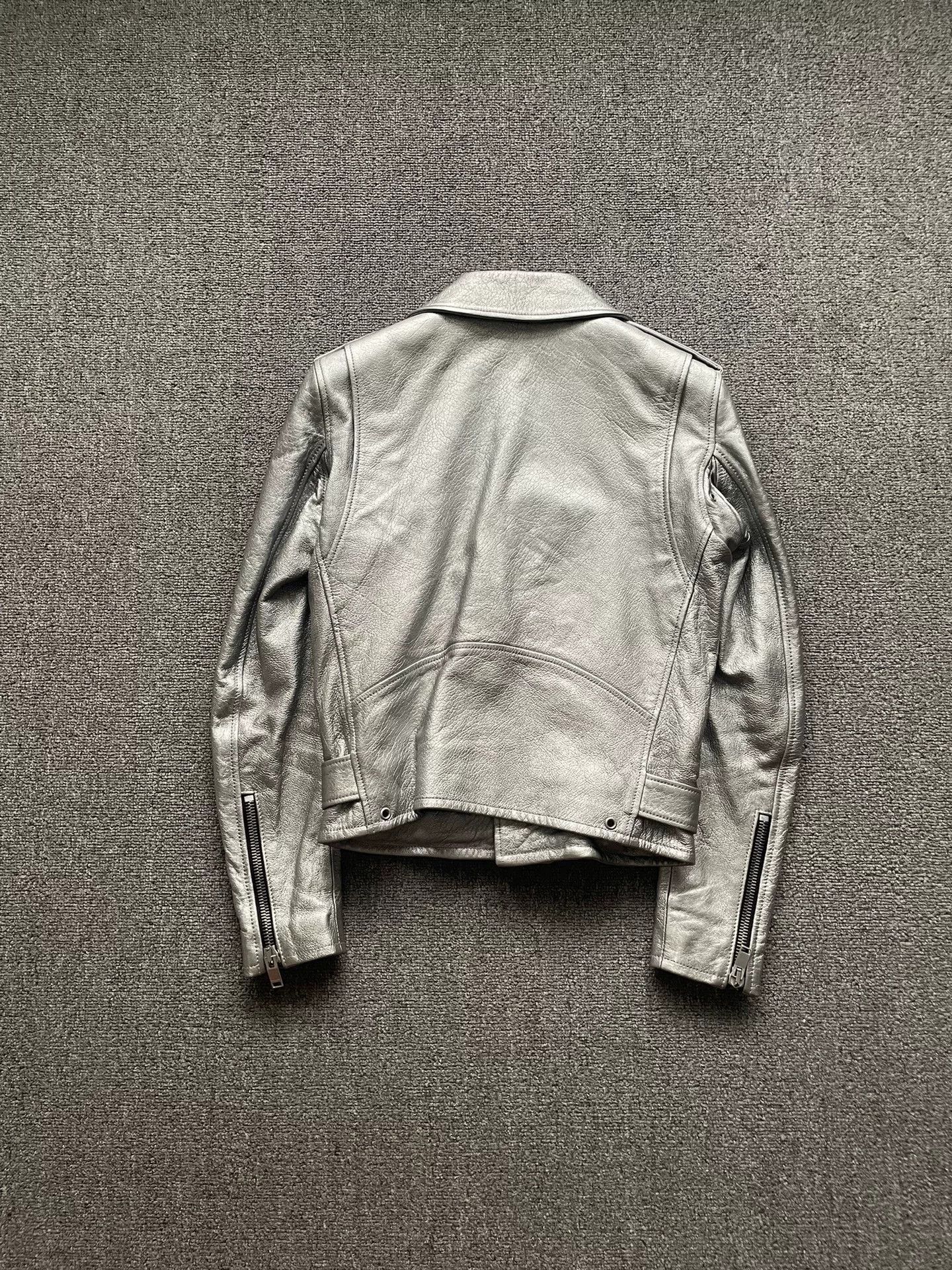 Saint Laurent Paris silver saint laurent leather jacket. Size US L / EU 52-54 / 3 - 2 Thumbnail