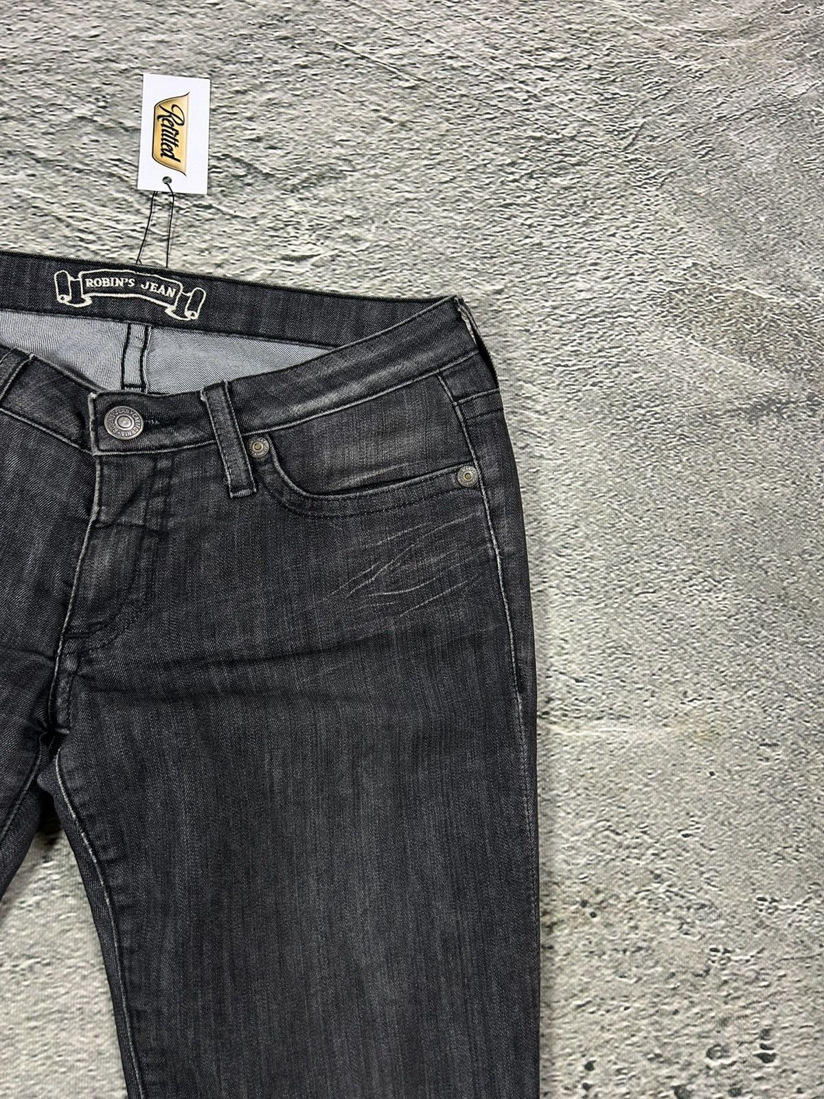 Robins Jeans Robins jeans black rhinestones studded jeans flared Y2K Size US 30 / EU 46 - 9 Thumbnail