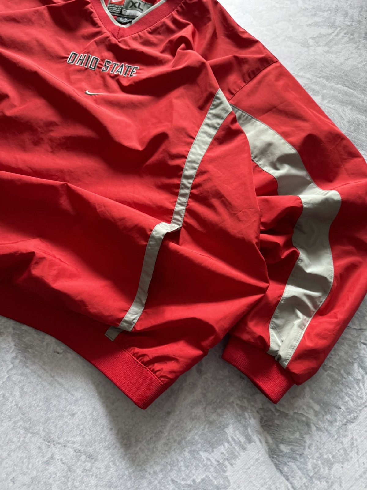 Nike × Vintage 90s Nike Vintage Nylon Center Swoosh Oversize Sweatshirt Y2K Size US XL / EU 56 / 4 - 5 Thumbnail