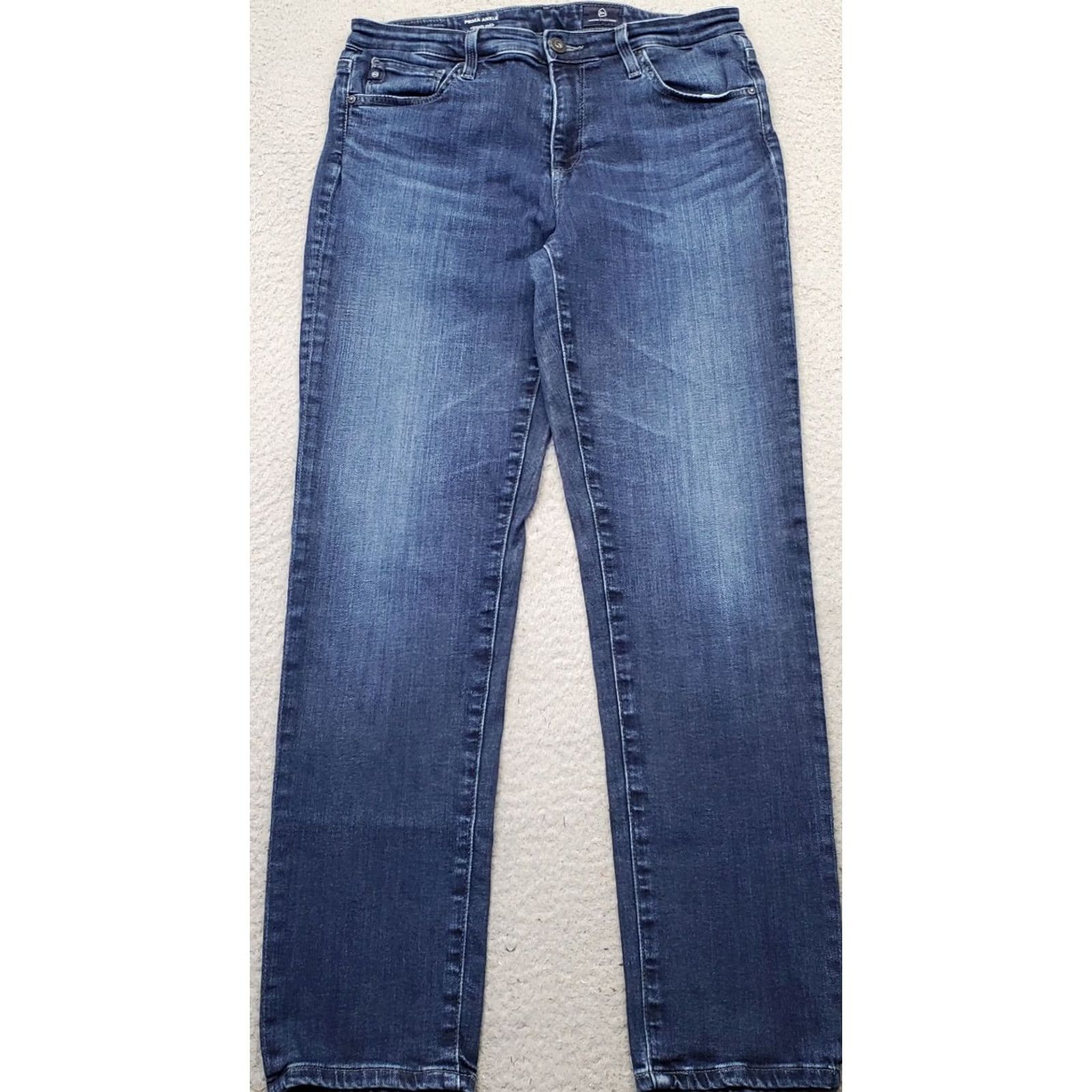 Denime AG Adriano Goldschmied Prima Cigarette Ankle Jeans Womens 30R Blue Denim Stretch Denim Jeans Women 30 Size 30" / US 8 / IT 44 - 2 Thumbnail
