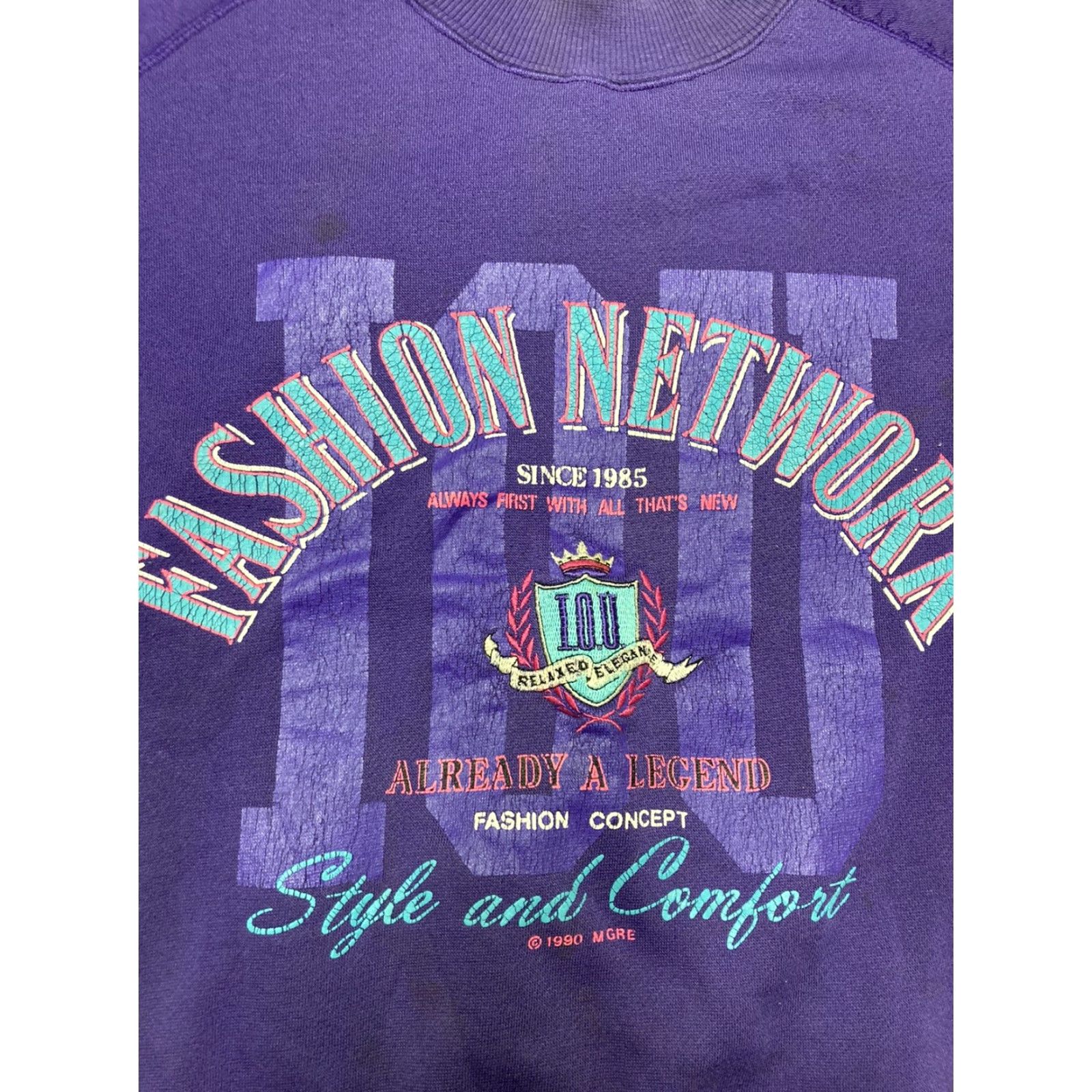 Vintage VINTAGE 90s graphic t shirt fashion network style 1990 already a legend adult XL Men Purple T-Shirt 90s Size US XL / EU 56 / 4 - 3 Thumbnail