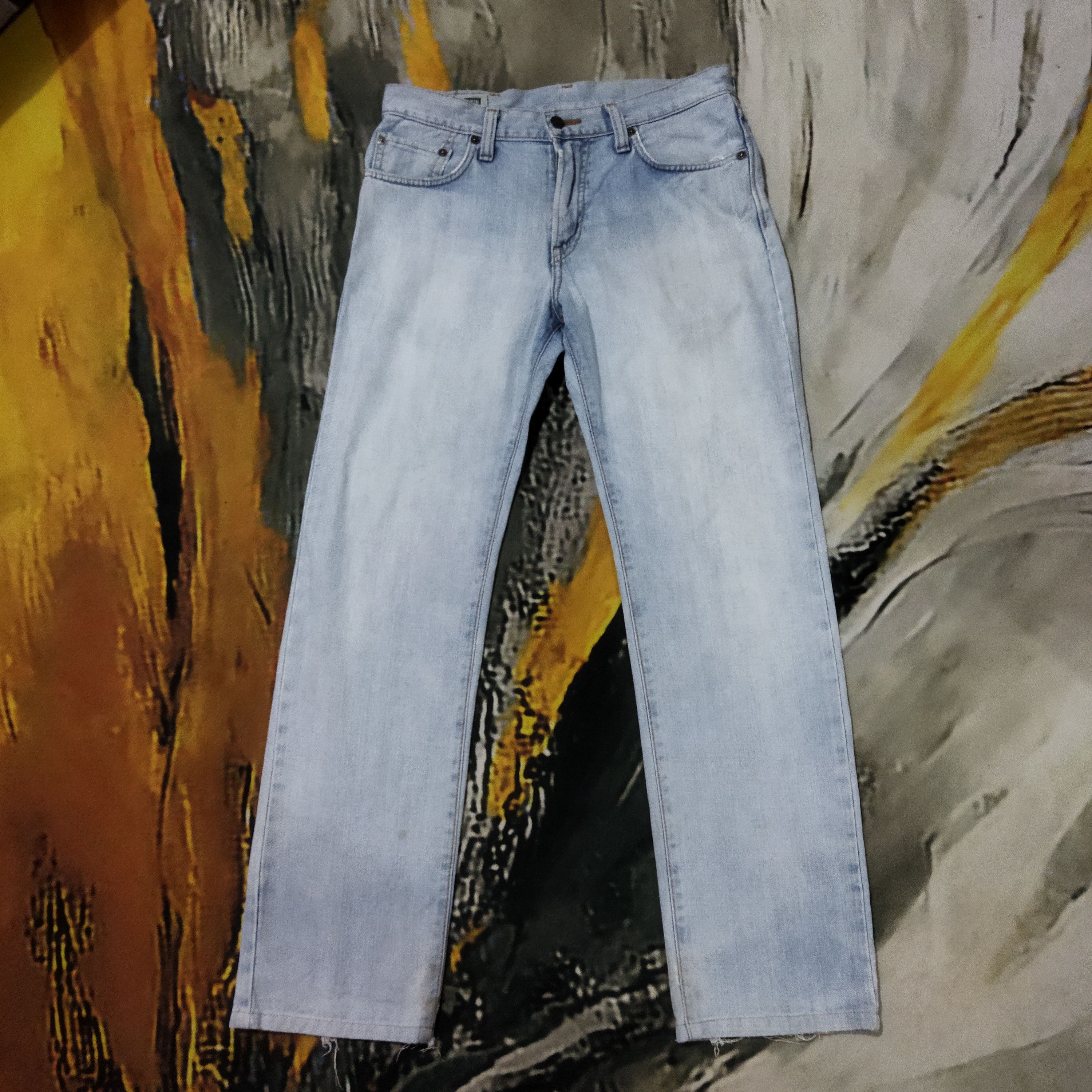 Edwin × Vintage VINTAGE EDWIN LIGHT BLUE DISTRESSED JEANS PANTS Size US 32 / EU 48 - 1 Thumbnail