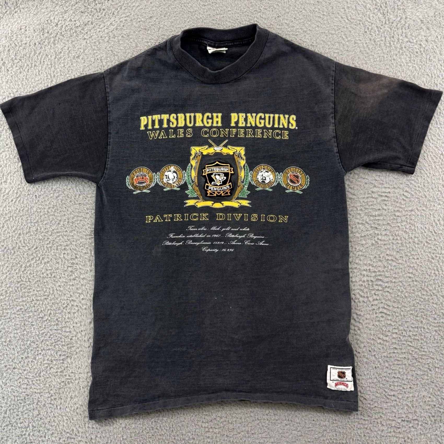 Nutmeg VINTAGE Pittsburgh Penguins Shirt Mens L Black NHL Hockey Short Sleeve 90s USA Size US L / EU 52-54 / 3 - 2 Thumbnail