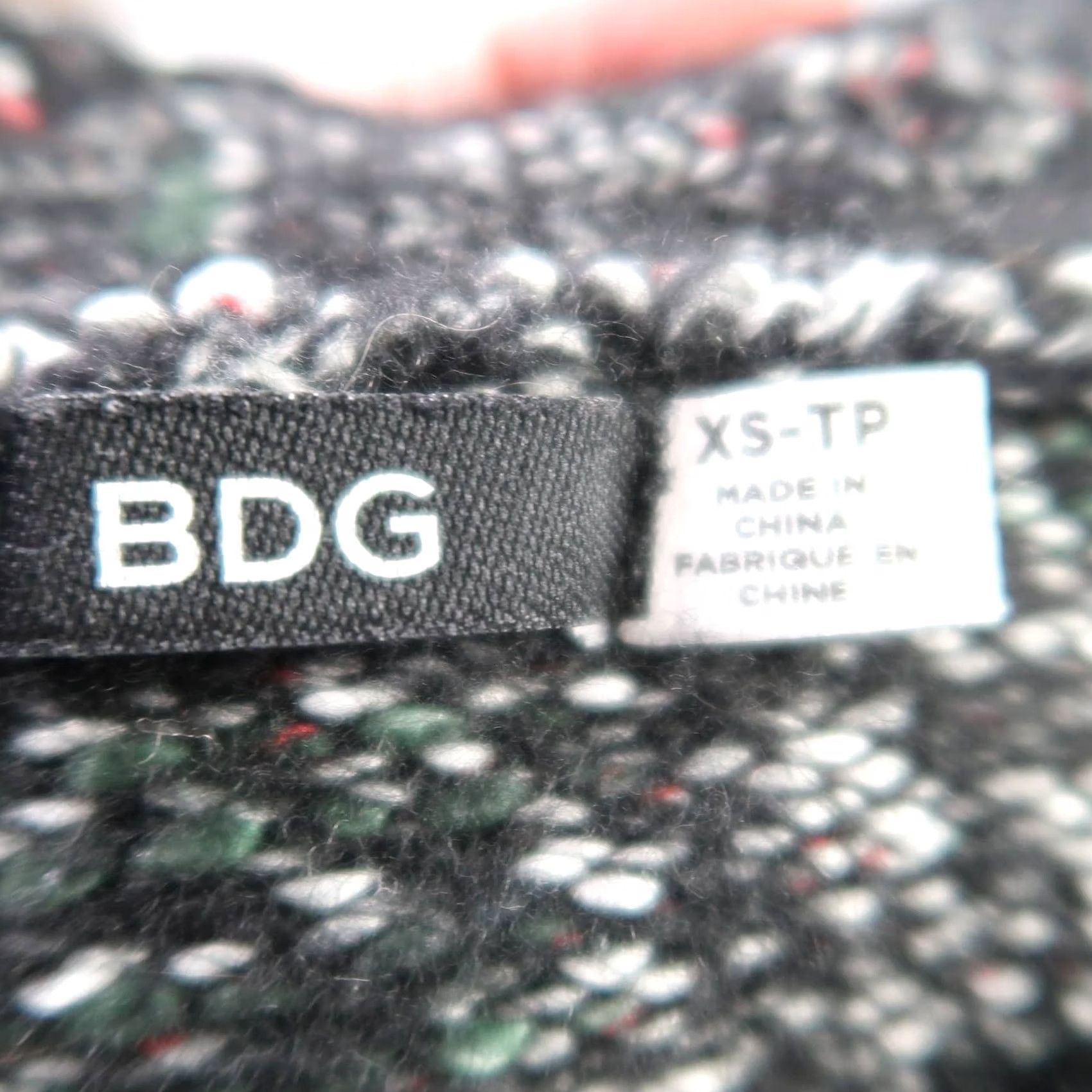Bdg VINTAGE BDG Urban Outfitters cardigan sweater XS black marled knit varsity stripe cardigan XS Women Sized Long Sleeve Wool Blend Cardigan Casual Women Size XS / US 0-2 / IT 36-38 - 5 Thumbnail