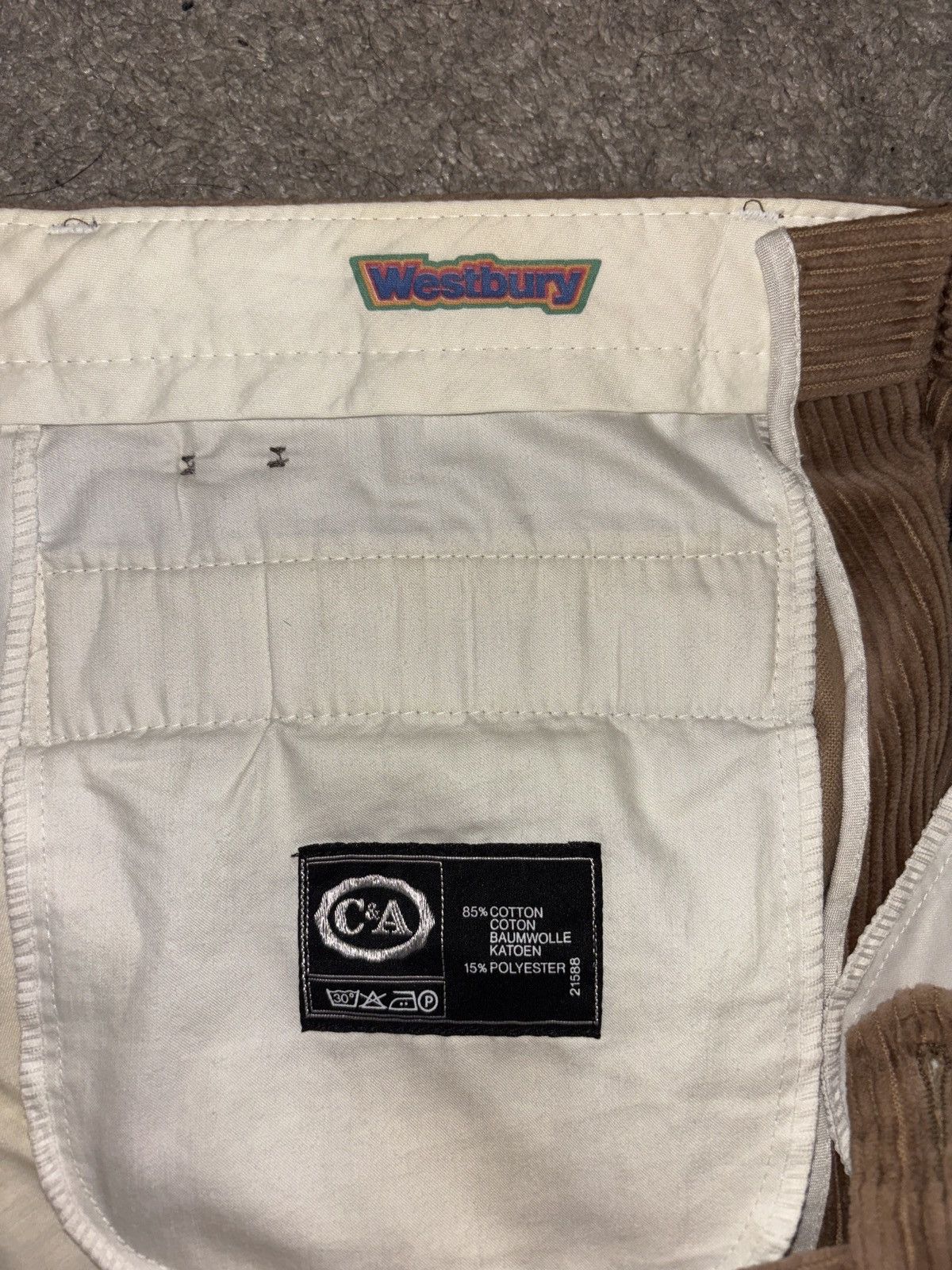 Vintage Westbury Beige Corduroy Pants Size US 32 / EU 48 - 5 Thumbnail