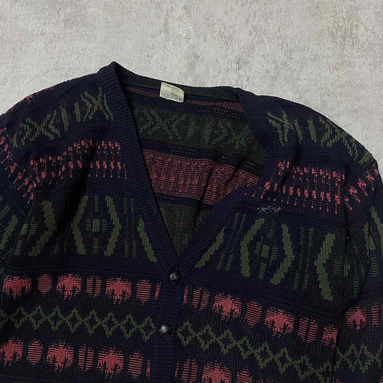 Other 80s vintage black & pink wool cardigan cardigan Size US M / EU 48-50 / 2 - 2 Thumbnail