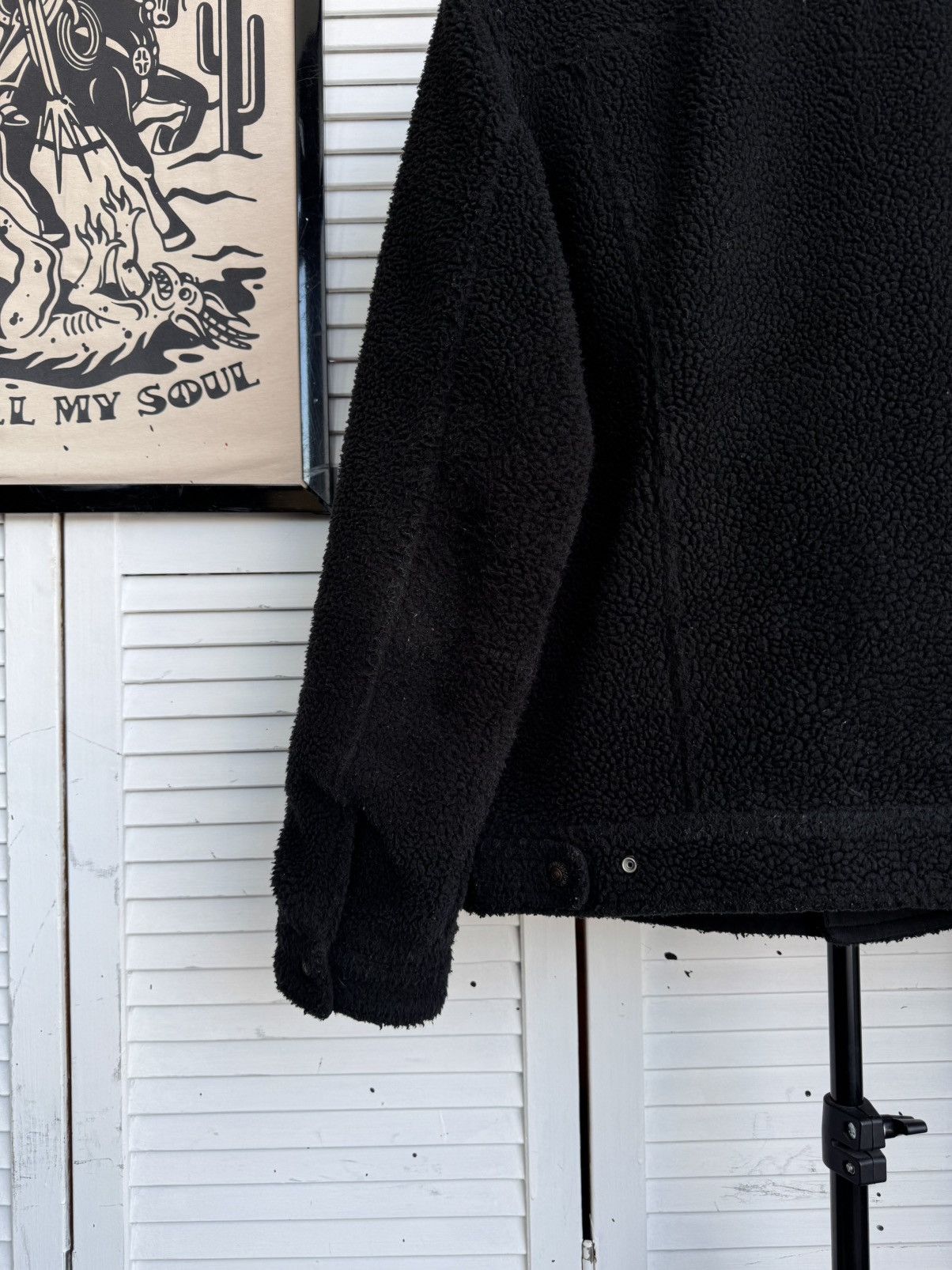 Levi's Levi’s Sherpa Fleece Trucker Jacket Black Size US M / EU 48-50 / 2 - 8 Thumbnail