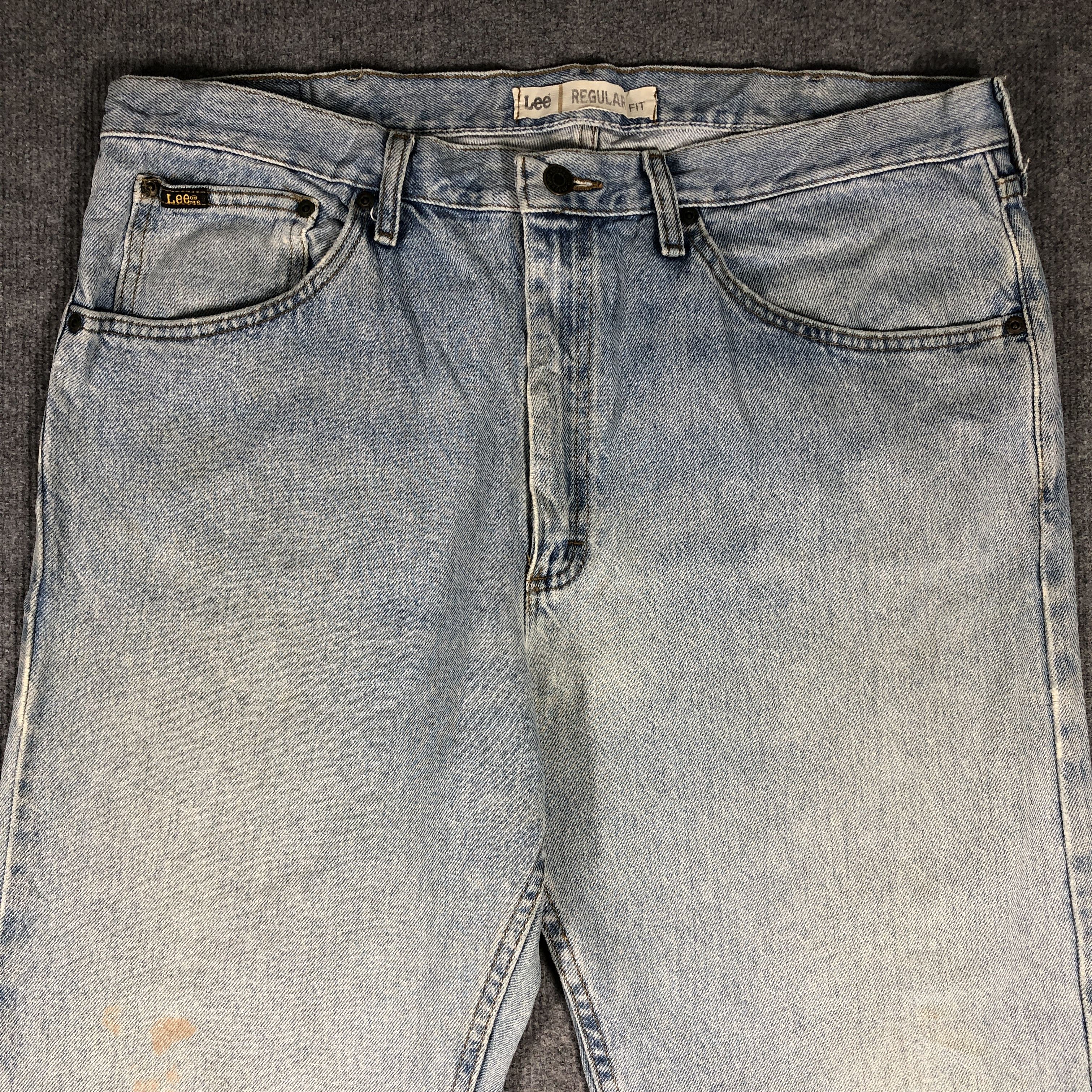 Lee × Vintage Vintage Lee Regular Fit Light Blue Wash Jeans L804 Size US 39 - 2 Thumbnail