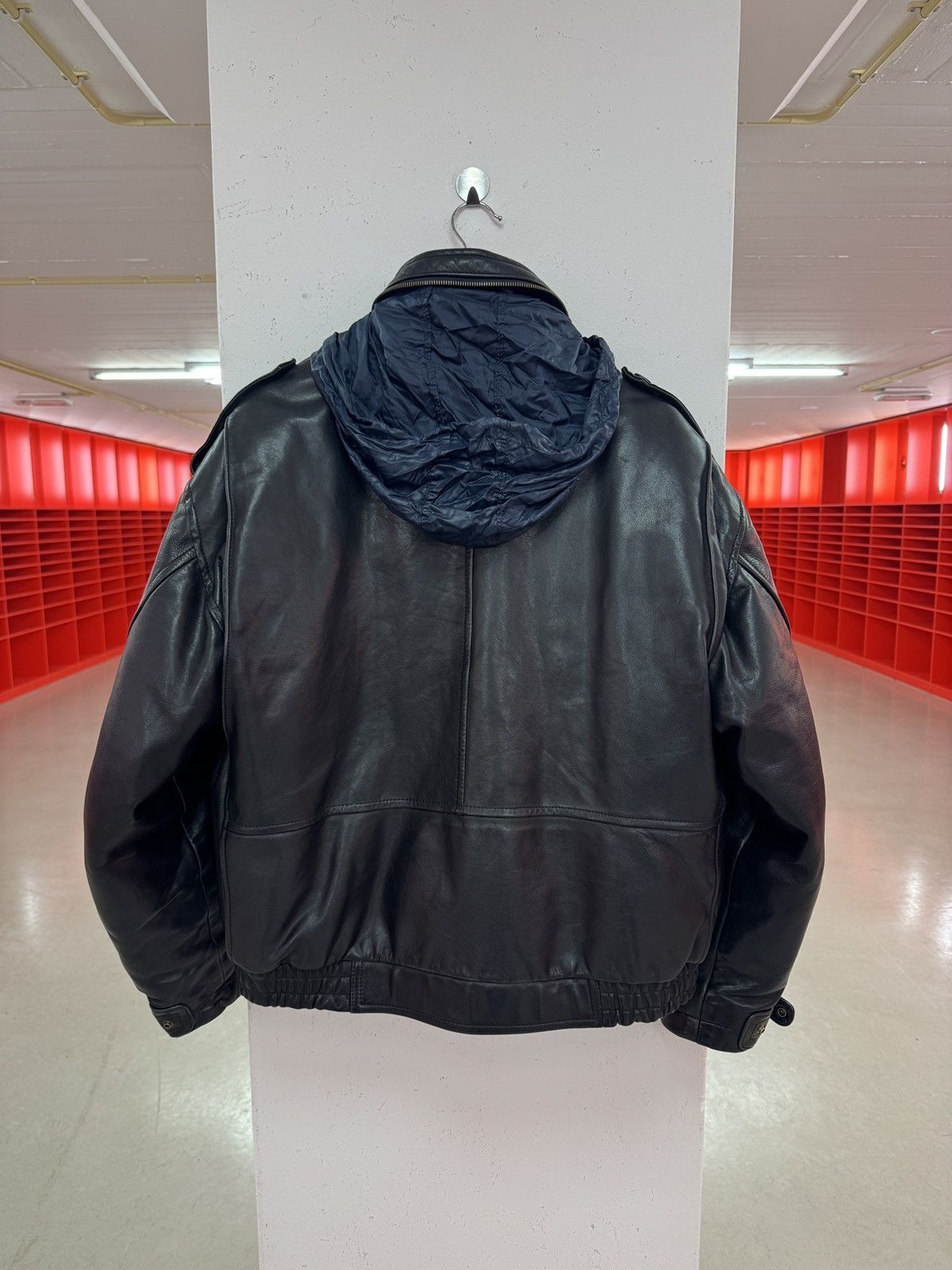 Boneville goose down leather flight jacket