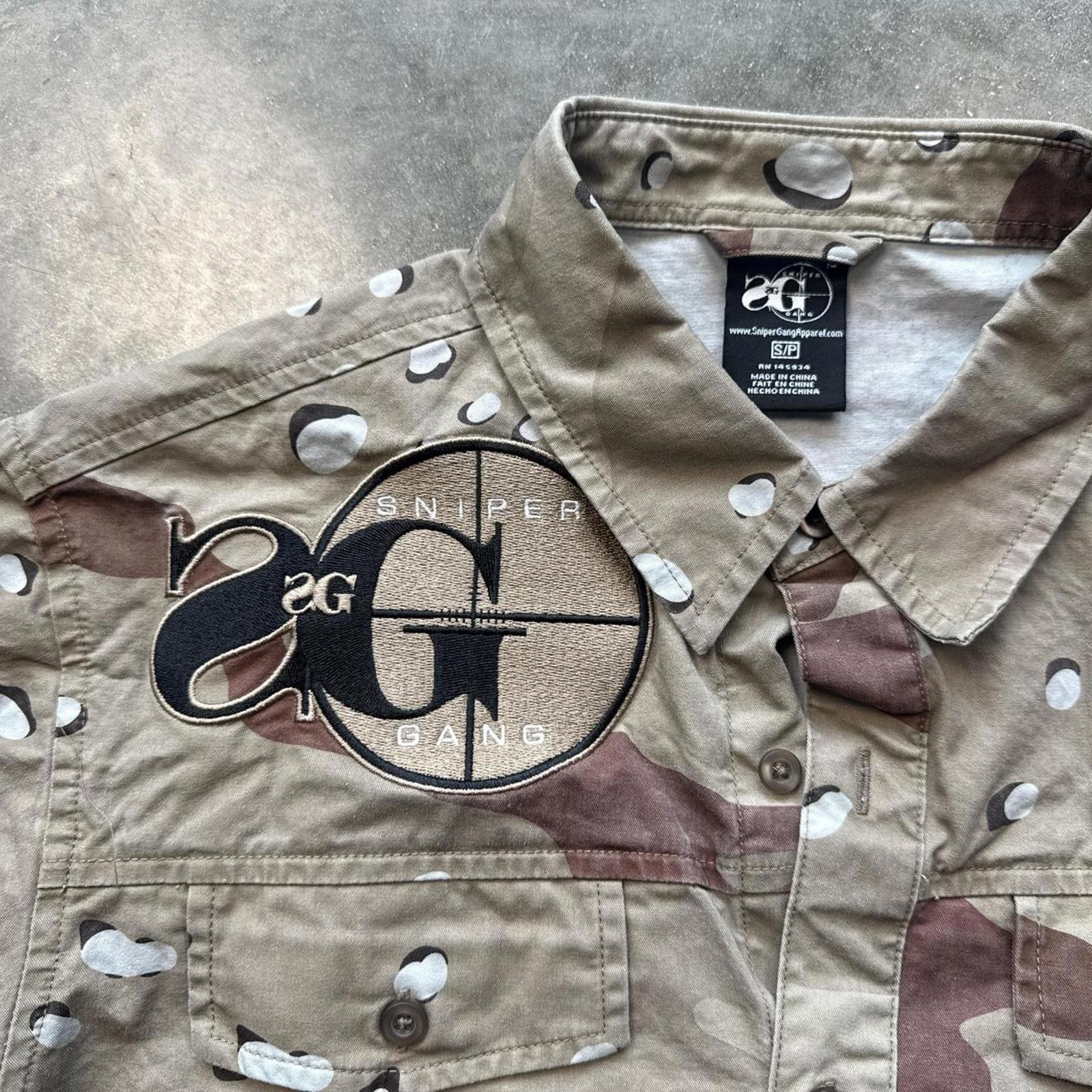 Kodak Desert Camo Button-Up Shirt With Sniper Gang Logo Size US S / EU 44-46 / 1 - 4 Thumbnail