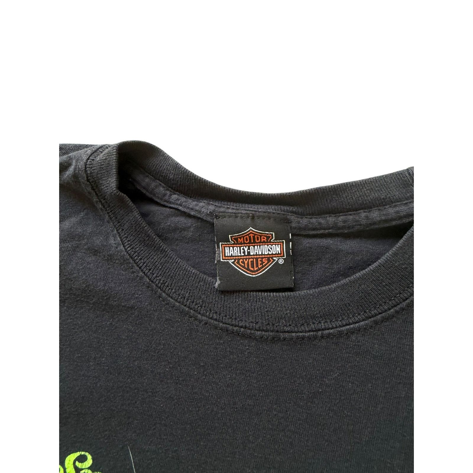 Harley Davidson Vintage Harley Davidson Speed & Power Green Long Sleeve Size US XL / EU 56 / 4 - 4 Thumbnail