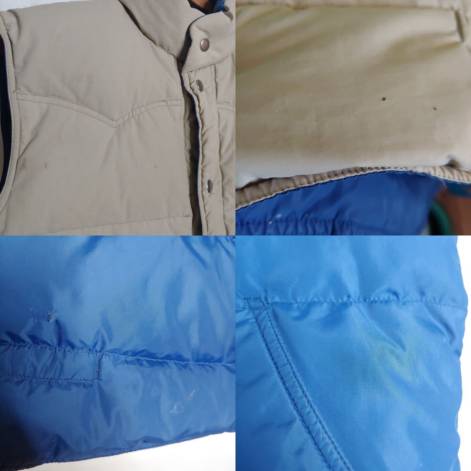 Vintage VINTAGE Schnaaple 100 Down Puffer Vest M Tan Blue Reversible Men’s Workwear Size US M / EU 48-50 / 2 - 8 Thumbnail