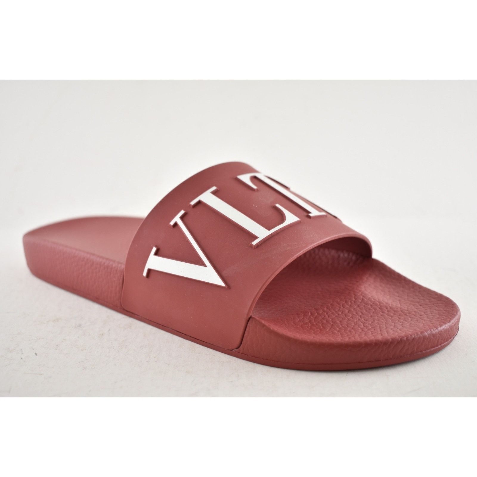 Valentino Valentino Garavani VLTN Red White Logo Pool Slide 44 11 Size US 11 / EU 44 - 4 Thumbnail