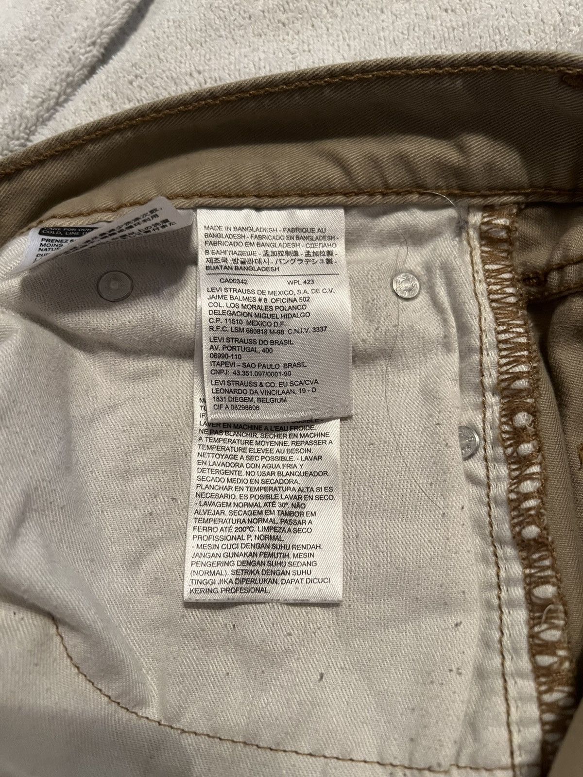 Levi's Levi’s 508 - Men’s Jeans - Khaki - 31x32 Size US 31 - 6 Thumbnail