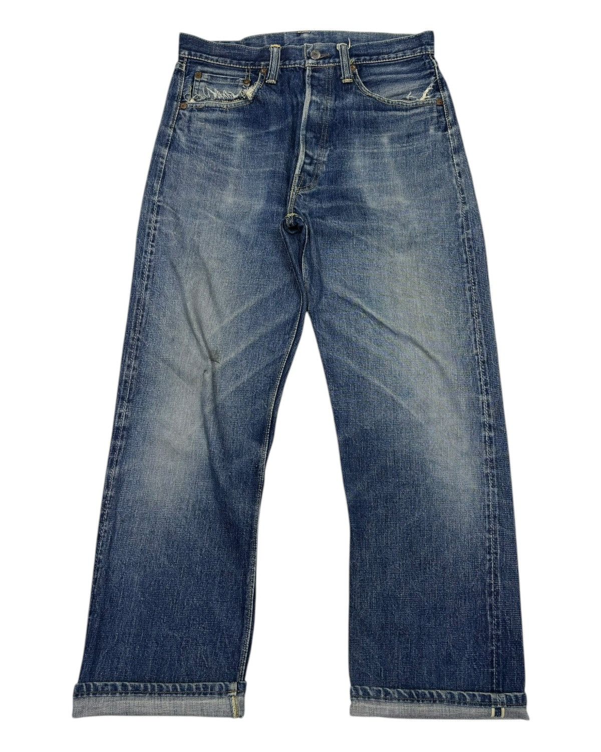 Sugar Cane Vintage Warehouse Selvedge Jeans Distressed Denim Size US 30 / EU 46 - 1 Thumbnail