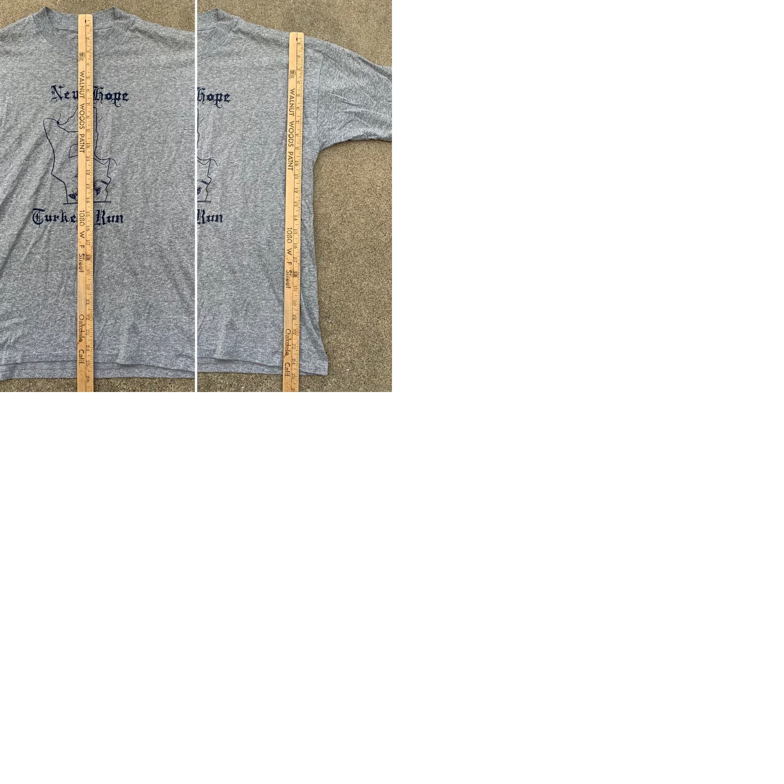 Hope VINTAGE New Hope Turkey Run Hollow Rock Country Store T-shirt XL Gray Cotton Blend Crew Neck Short Sleeve Men Graphic Print 90s Run T-Shirt Size US XL / EU 56 / 4 - 9 Thumbnail