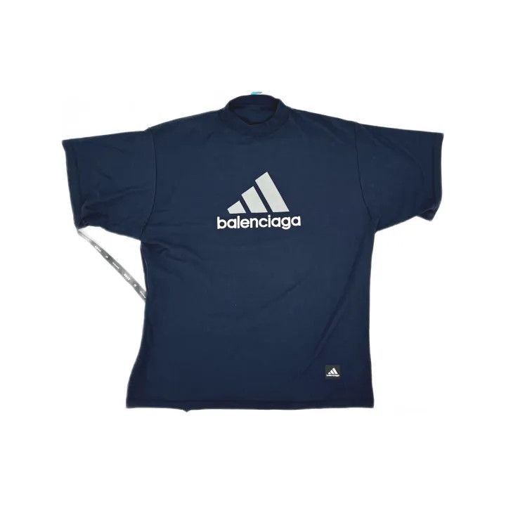 Balenciaga Balenciaga x Adidas Logo Print Short Sleeve Tee 0079-2507 Size US L / EU 52-54 / 3 - 2 Thumbnail