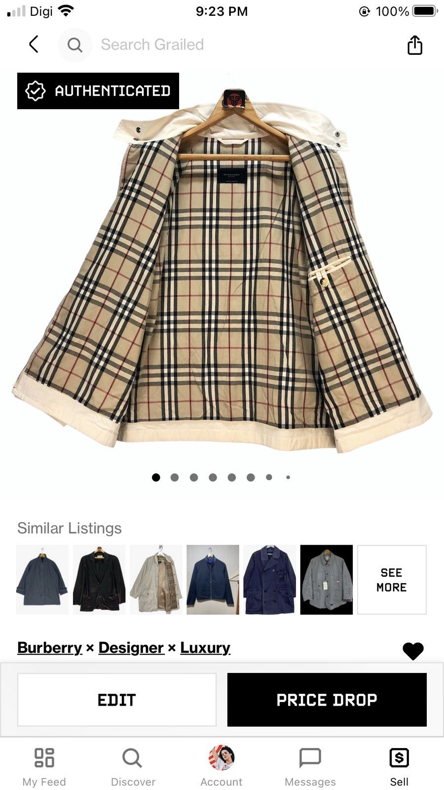 Burberry BURBERRY NOVA CHECK JACKET #7335-130 Size US XL / EU 56 / 4 - 15 Thumbnail
