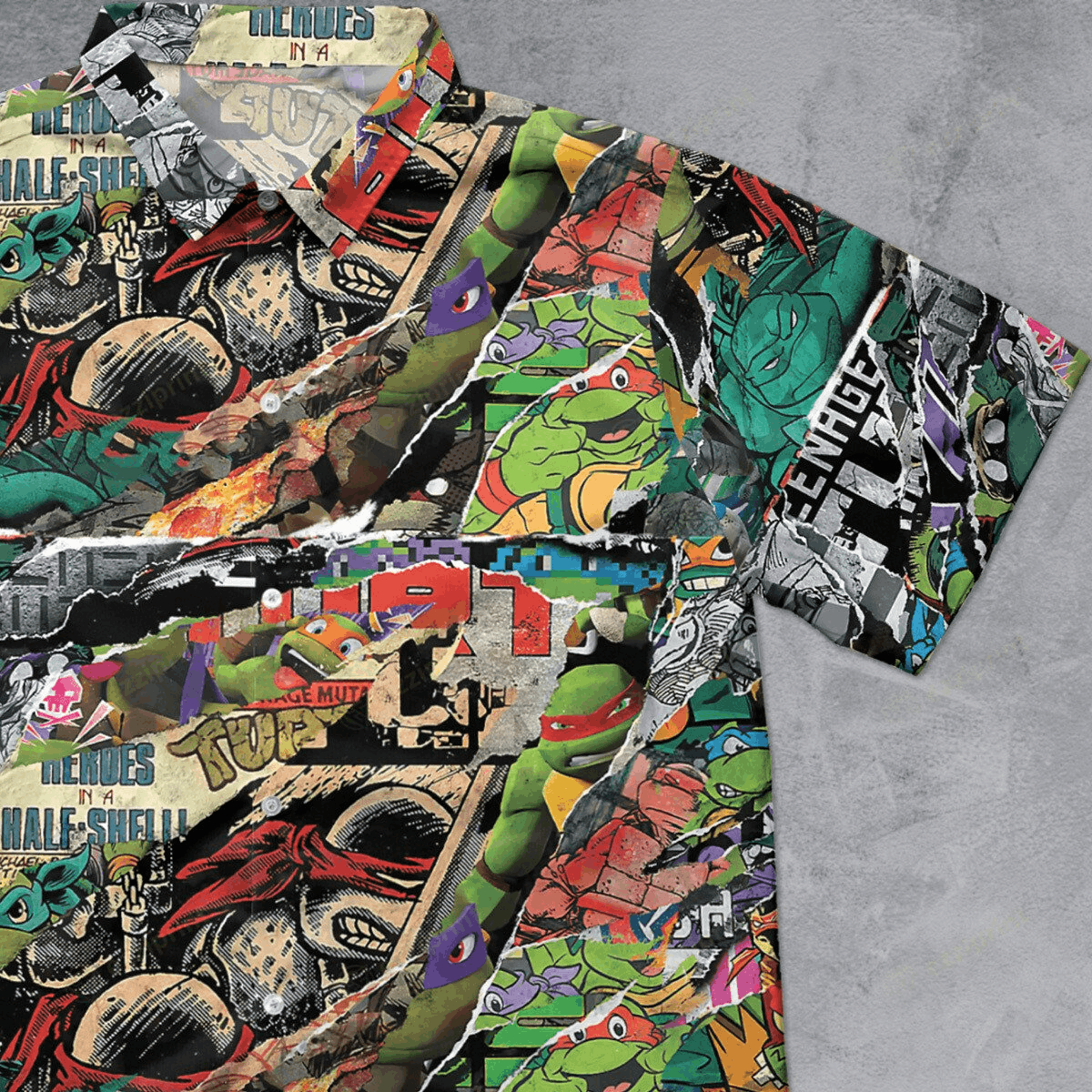 Designer × The Unbranded Brand Turtle Heroes Teenage Mutant Ninja Turtles Button Down Shirt Size US L / EU 52-54 / 3 - 1 Thumbnail