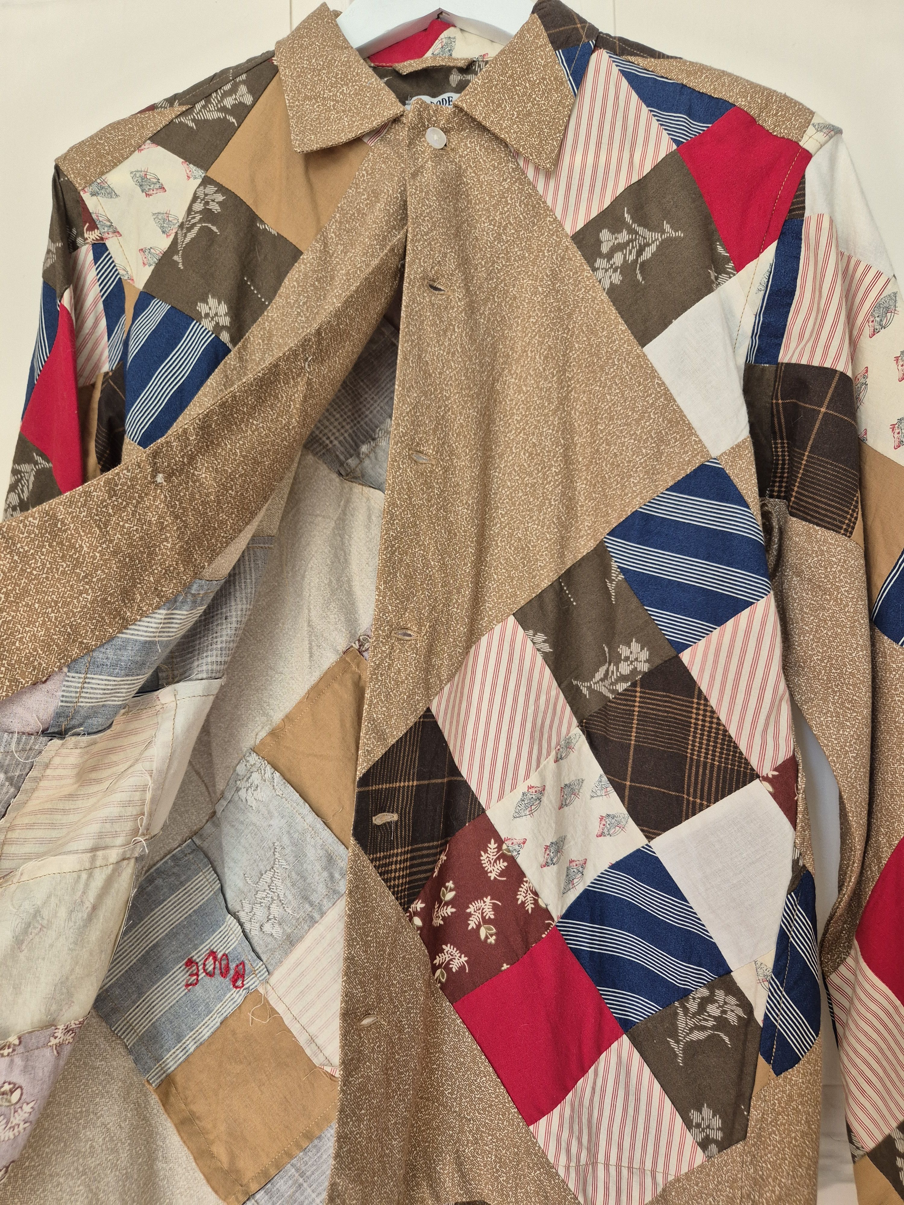 Bode Brown Pony Calico Quilt Shirt XS/S Size US S / EU 44-46 / 1 - 6 Thumbnail