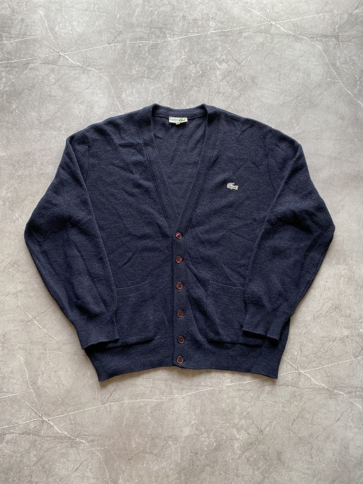 Lacoste Vintage Y2K Lacoste Cardigan Wool Sweater Made in France Size US L / EU 52-54 / 3 - 2 Thumbnail