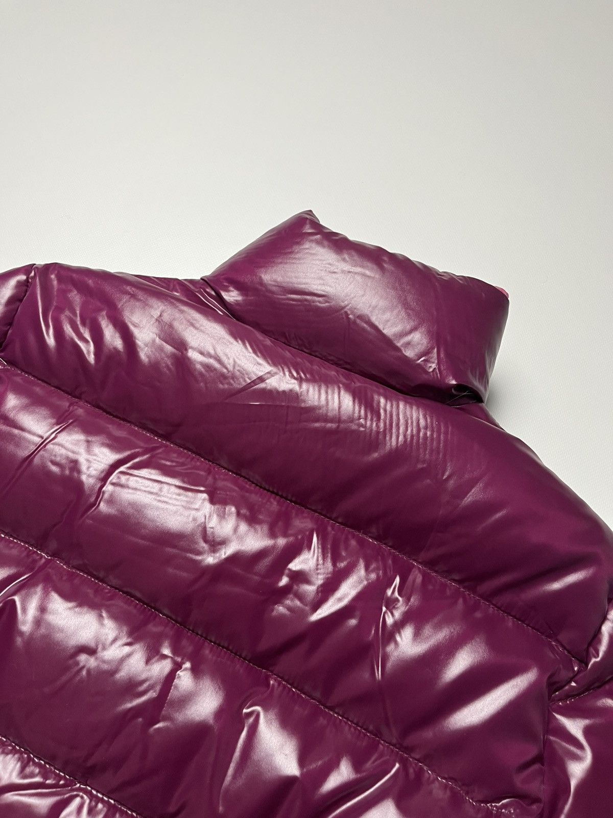 Moncler Moncler Glossy Down Puffer Jacket Burgundy Size L / US 10 / IT 46 - 12 Thumbnail