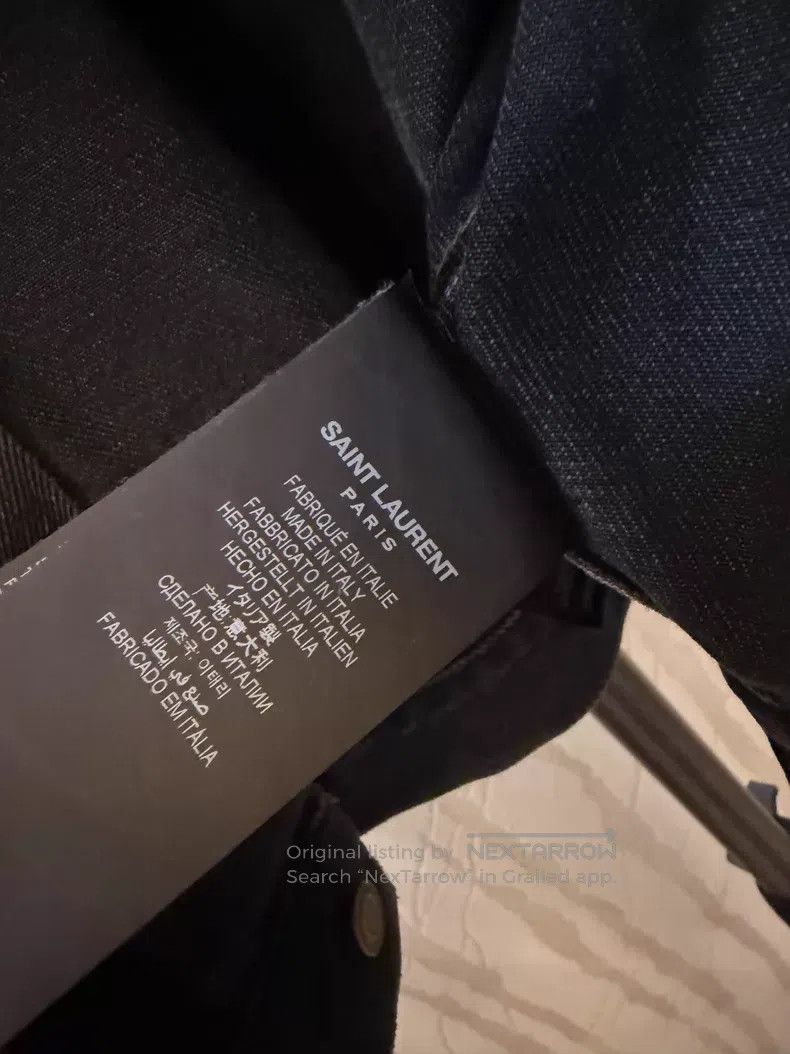 Saint Laurent Paris Saint Laurent Paris Paris Washed Black Denim Jacket i Size S / US 4 / IT 40 - 4 Thumbnail