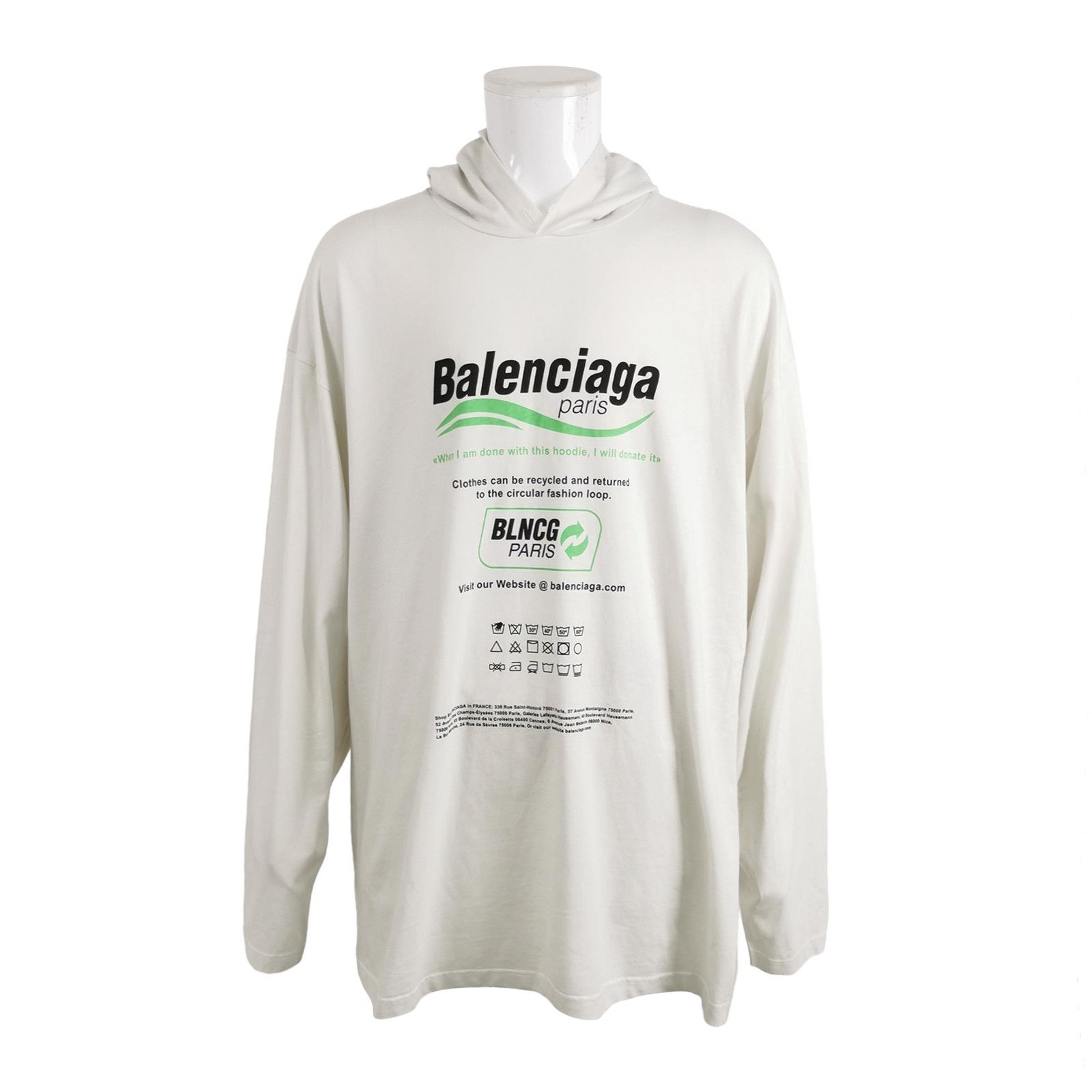 Balenciaga Balenciaga Cotton Logo Hoodie Long Sleeve M Size US M / EU 48-50 / 2 - 1 Thumbnail