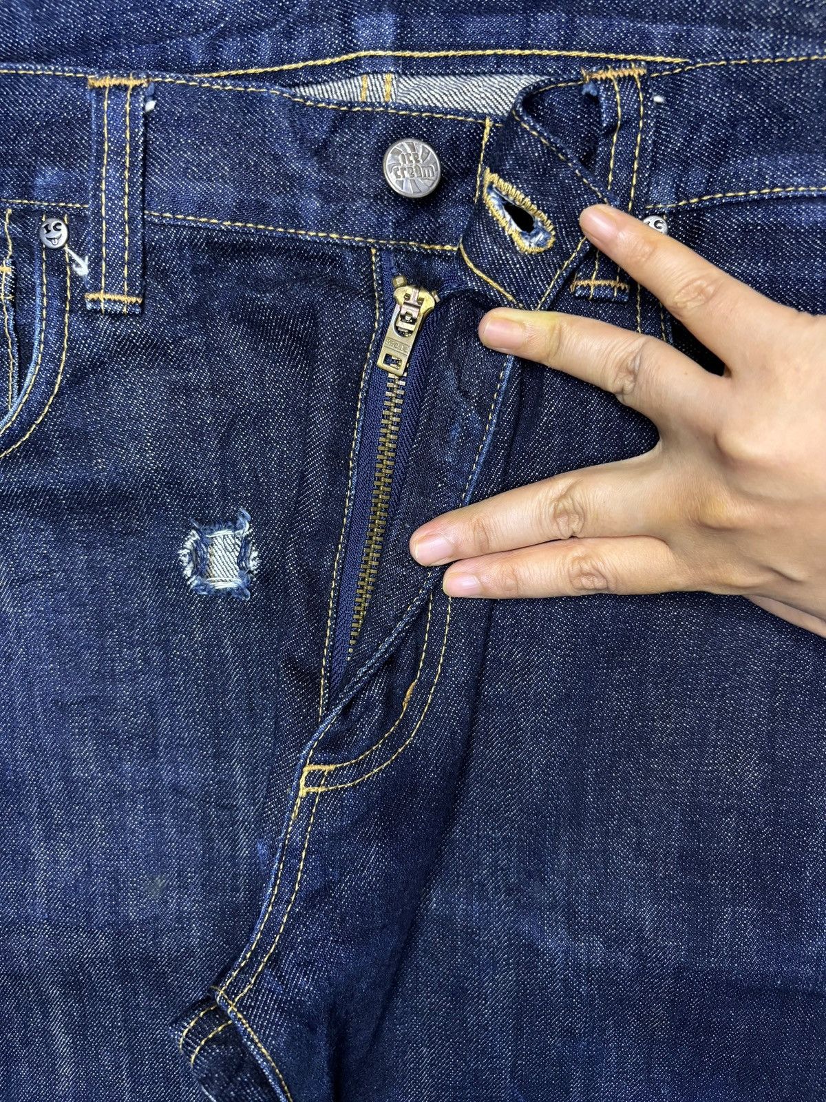 Billionaire Boys Club × Icecream OG Vintage Billionaire Boys Club Ice Cream Jeans Raw Denim Size US 34 / EU 50 - 3 Thumbnail