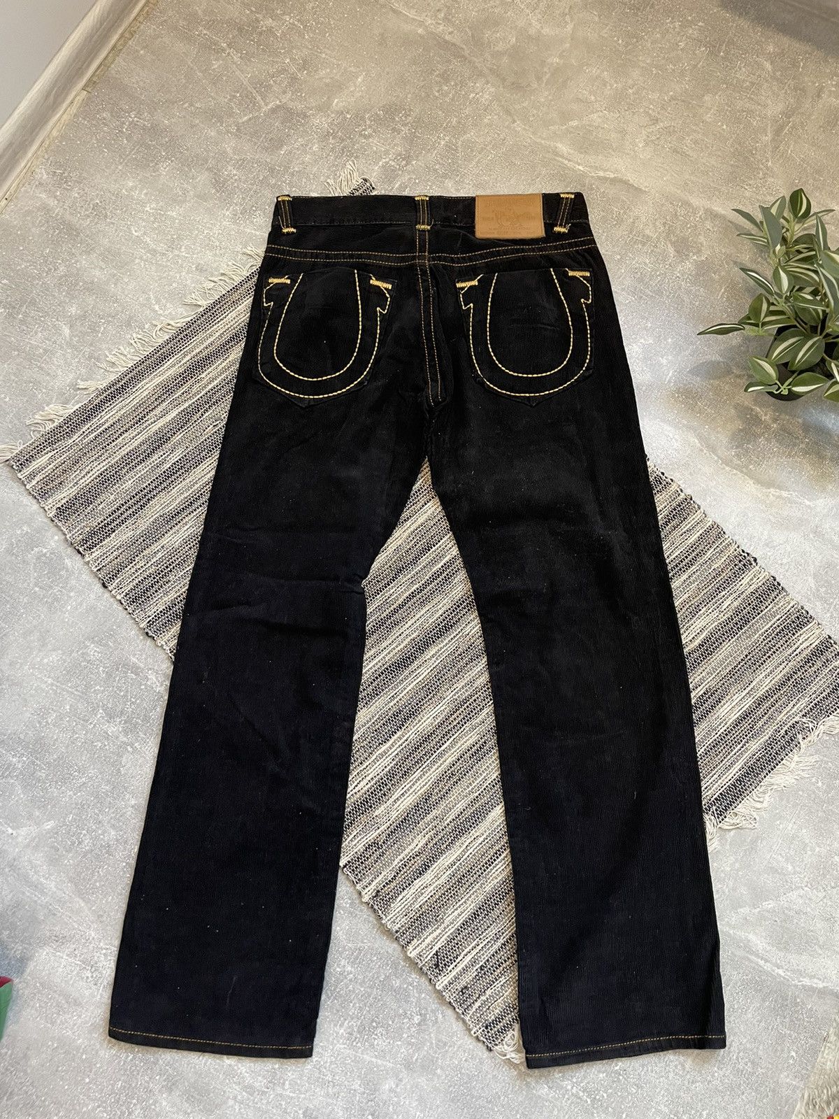 image of Avant Garde x True Religion Usa Velvet Y2K Jeans Pants Boy Jnco Corduroy, Men's (Size 32)