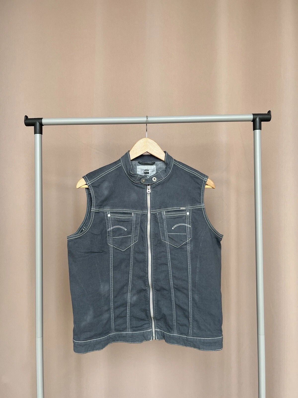 G-Star G-Star Raw Denim Vest Womens Size L Grey Sleeveless Size L / US 10 / IT 46 - 1 Thumbnail
