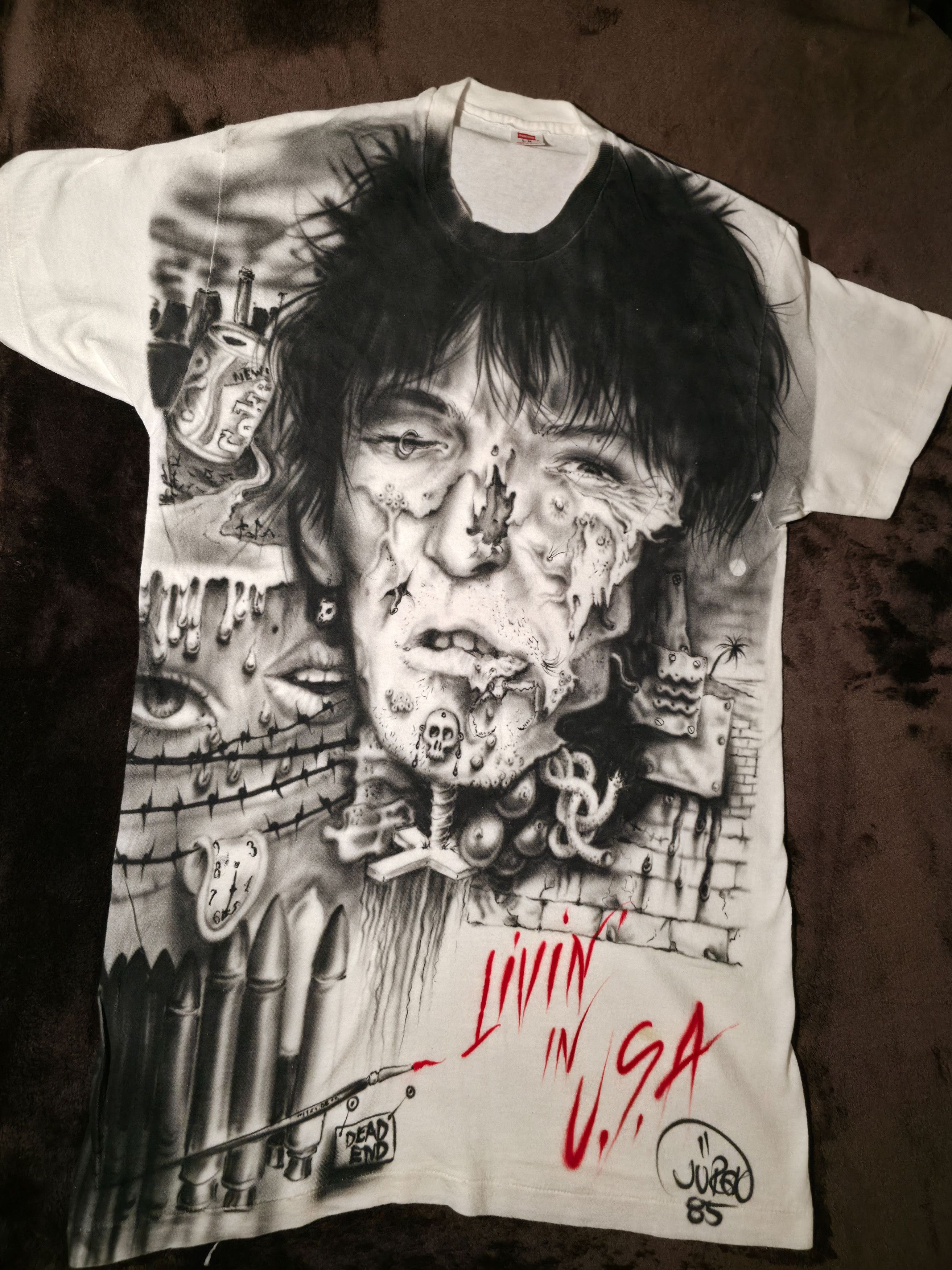 Other Vintage 1985 Airbrushed Keith Richards Art Tee Jurek Size US L / EU 52-54 / 3 - 1 Thumbnail