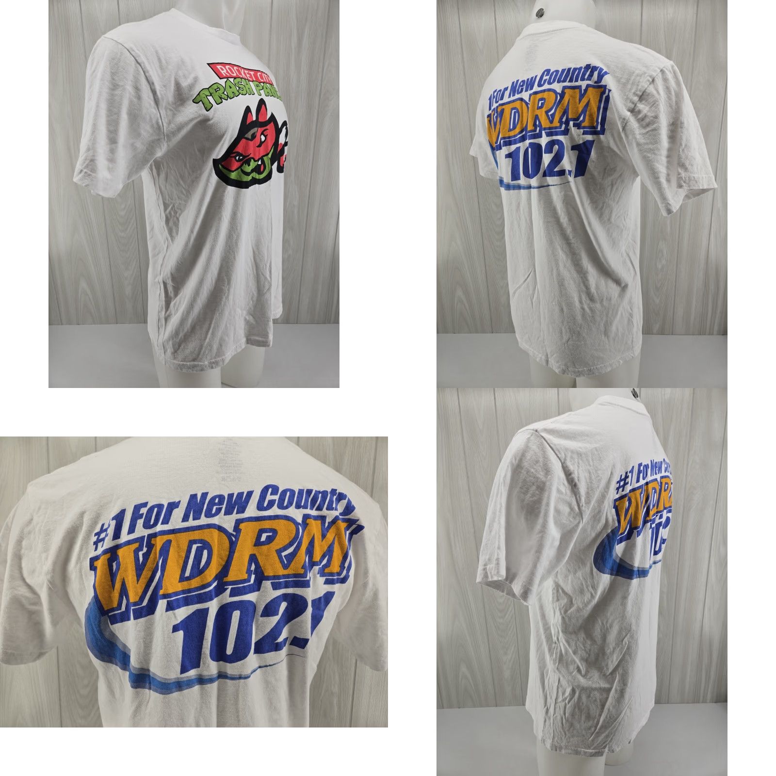 Vintage VINTAGE Rocket City Trash Pandas Baseball Shirt Men's Top Size Large White Shirt Mens Size US L / EU 52-54 / 3 - 8 Thumbnail